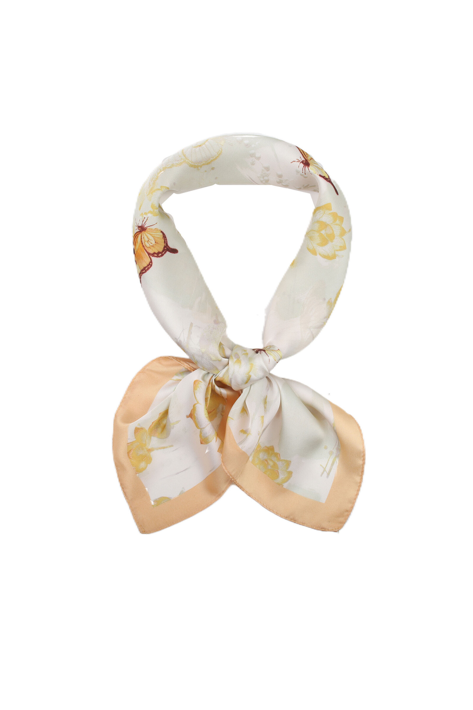 Wholesaler Phanie Mode (Phanie accessories) - Small satin satin touch printed flowers and butterflies