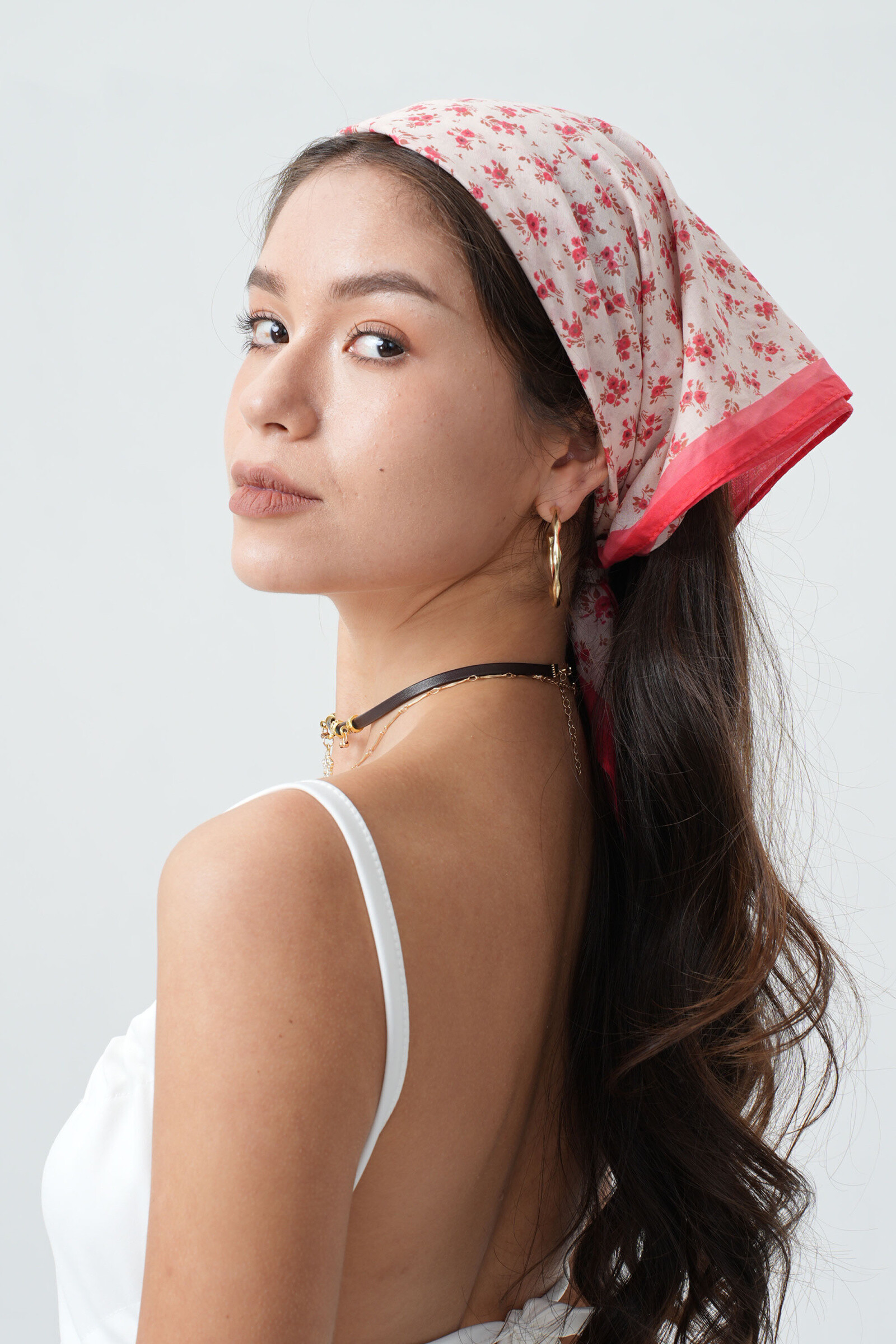 Großhändler Phanie Mode (Phanie accessories) - Kleine Baumwollquadrat -gedruckte Blüten