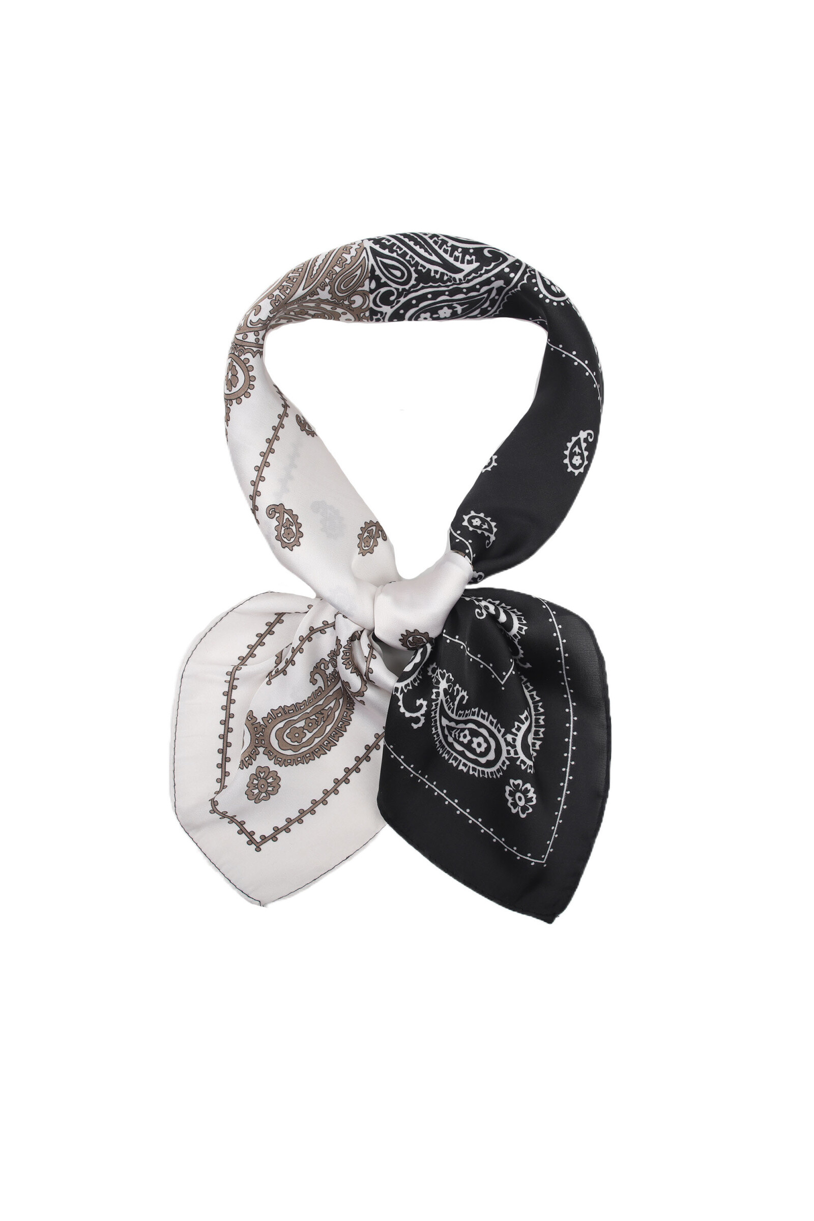 Wholesaler Phanie Mode (Phanie accessories) - Small satin square touch printed silk cashmere