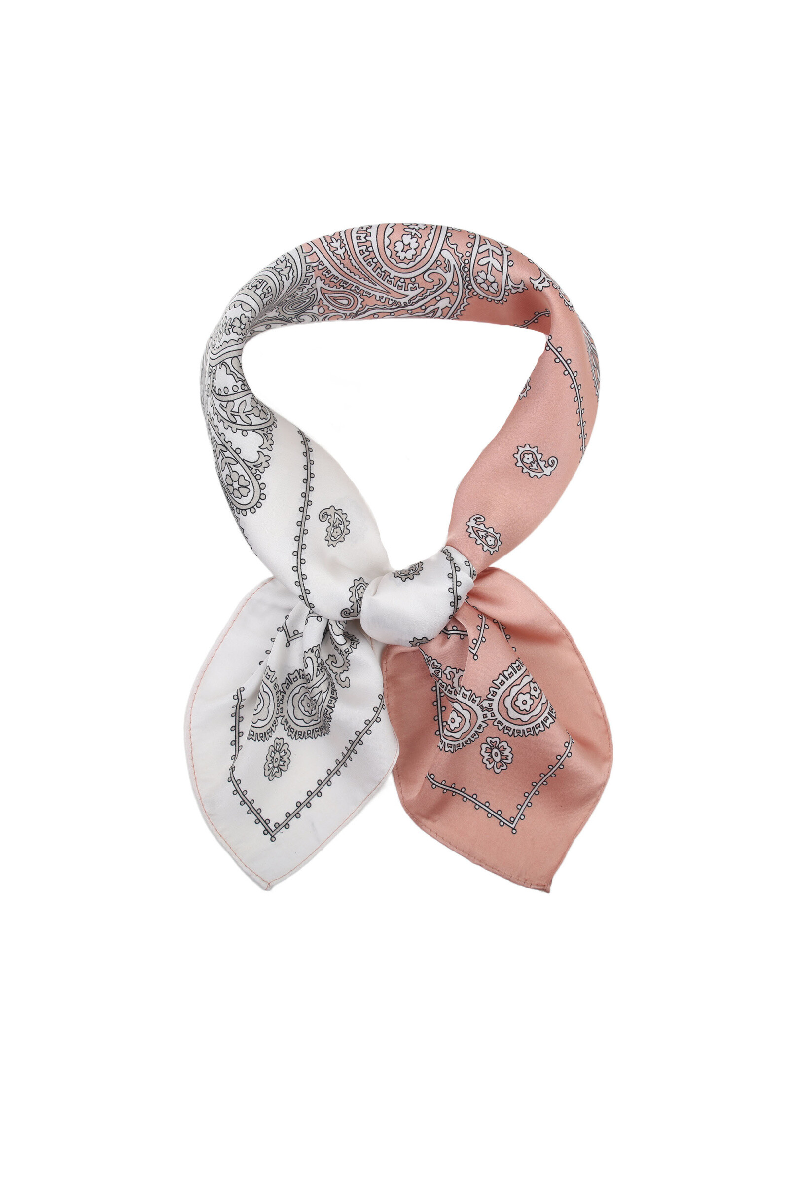 Wholesaler Phanie Mode (Phanie accessories) - Small satin square touch printed silk cashmere
