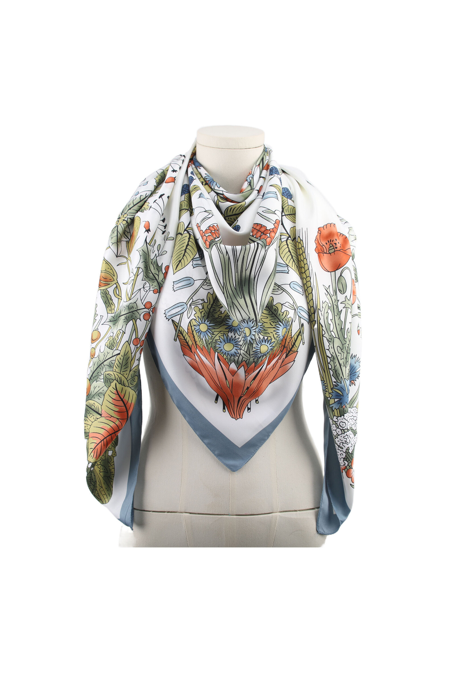 Wholesaler Phanie Mode (Phanie accessories) - Large Silk Flowers Print Square Silk