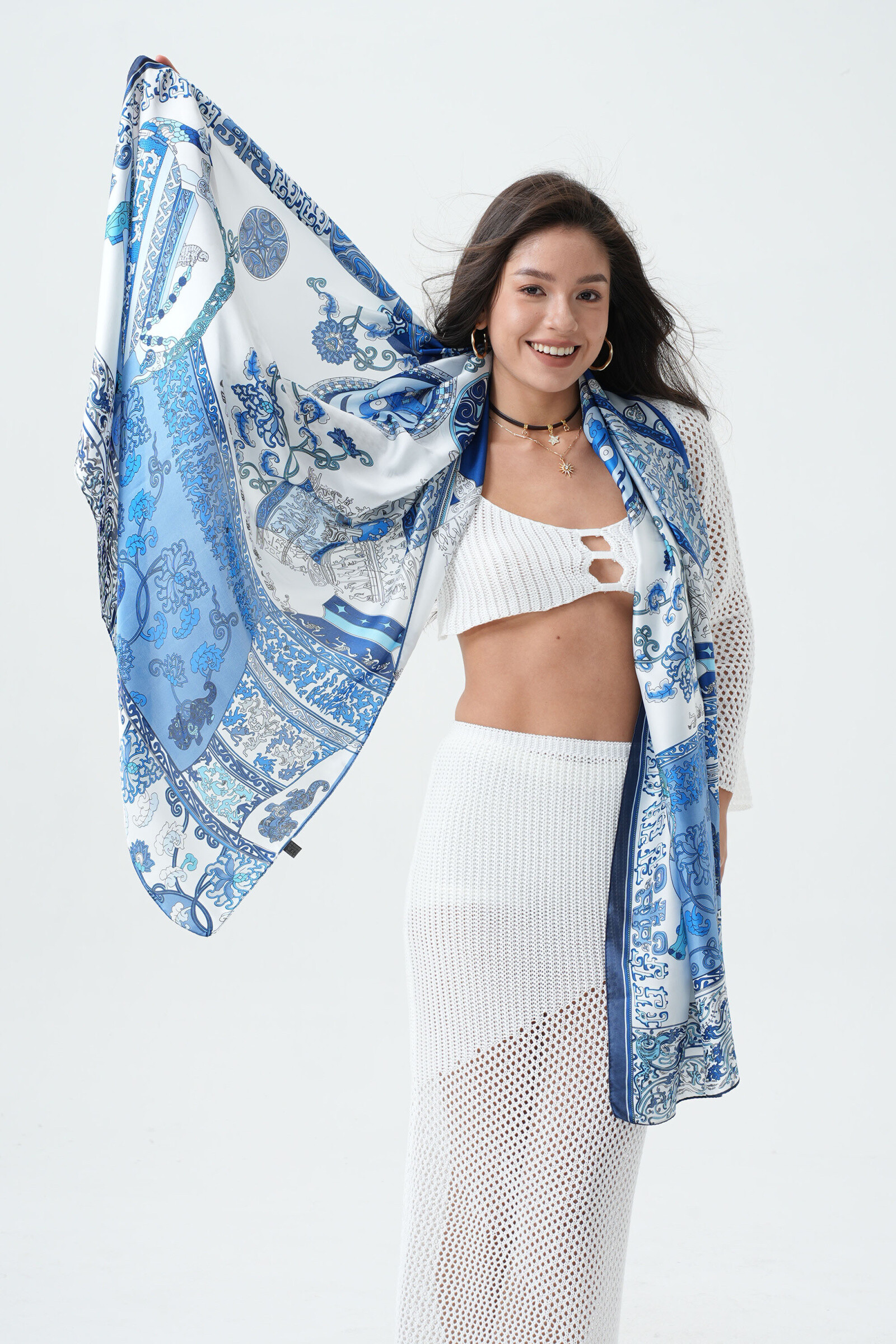 Wholesaler Phanie Mode (Phanie accessories) - Light silk print printed scarf