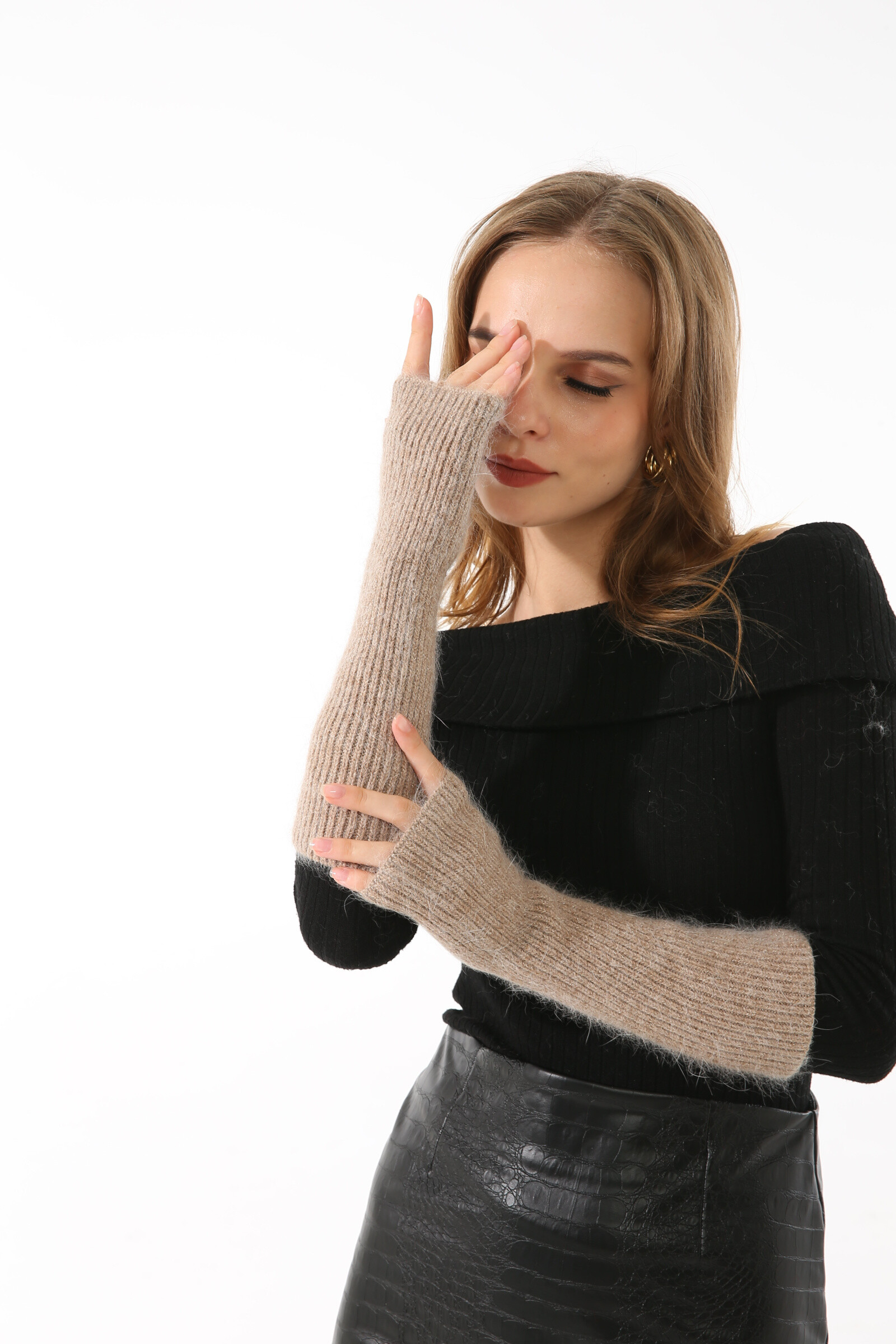 Mayorista Phanie Mode (Phanie accessories) - Manoplas largas con lurex
