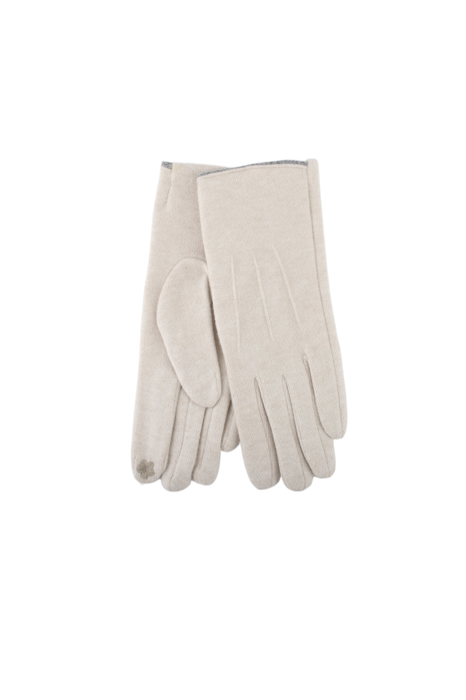 Großhändler Phanie Mode (Phanie accessories) - Einfarbige Handschuhe mit kontrastierendem Rand
