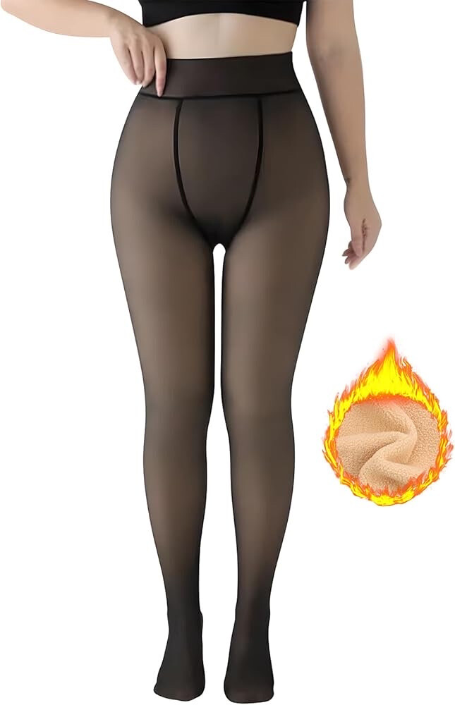 Grossiste Phanie Mode (Phanie accessories) - Legging fouré effet collant couleur peau grande taille
