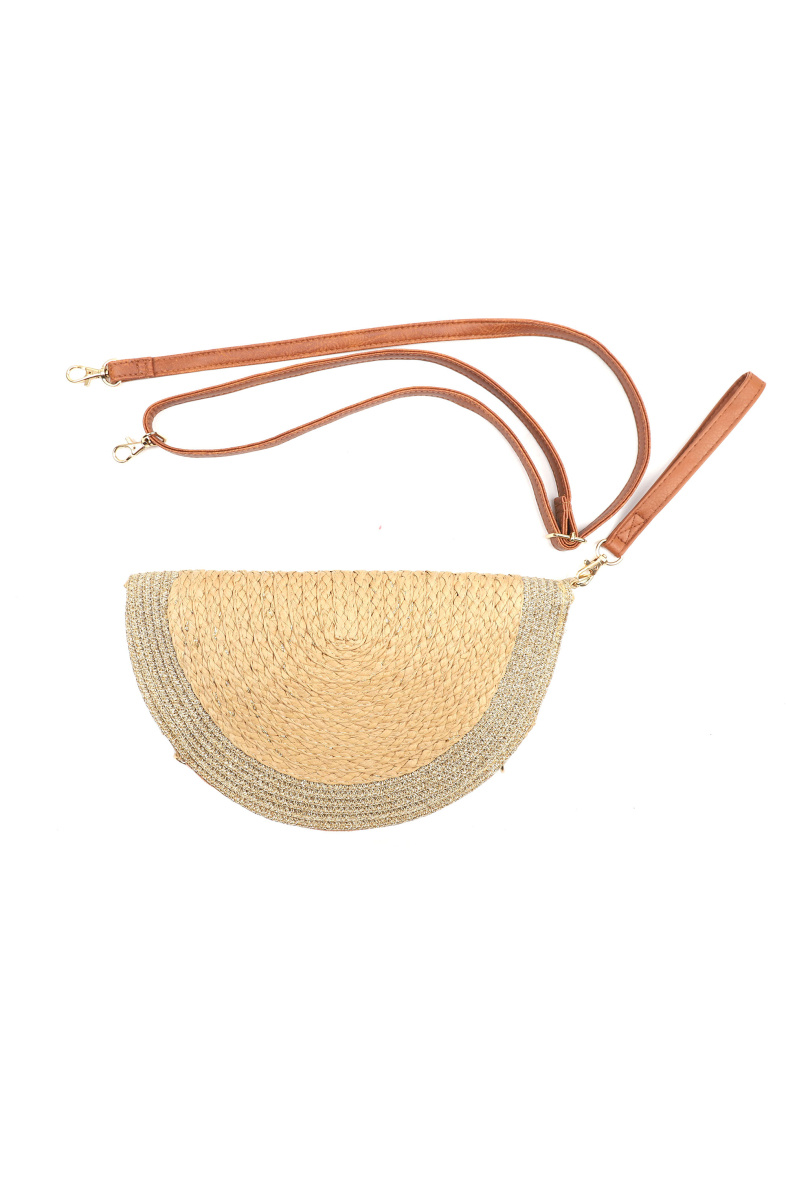 Wholesaler Phanie Mode (Phanie accessories) - Half-moon clutch with lurex edge