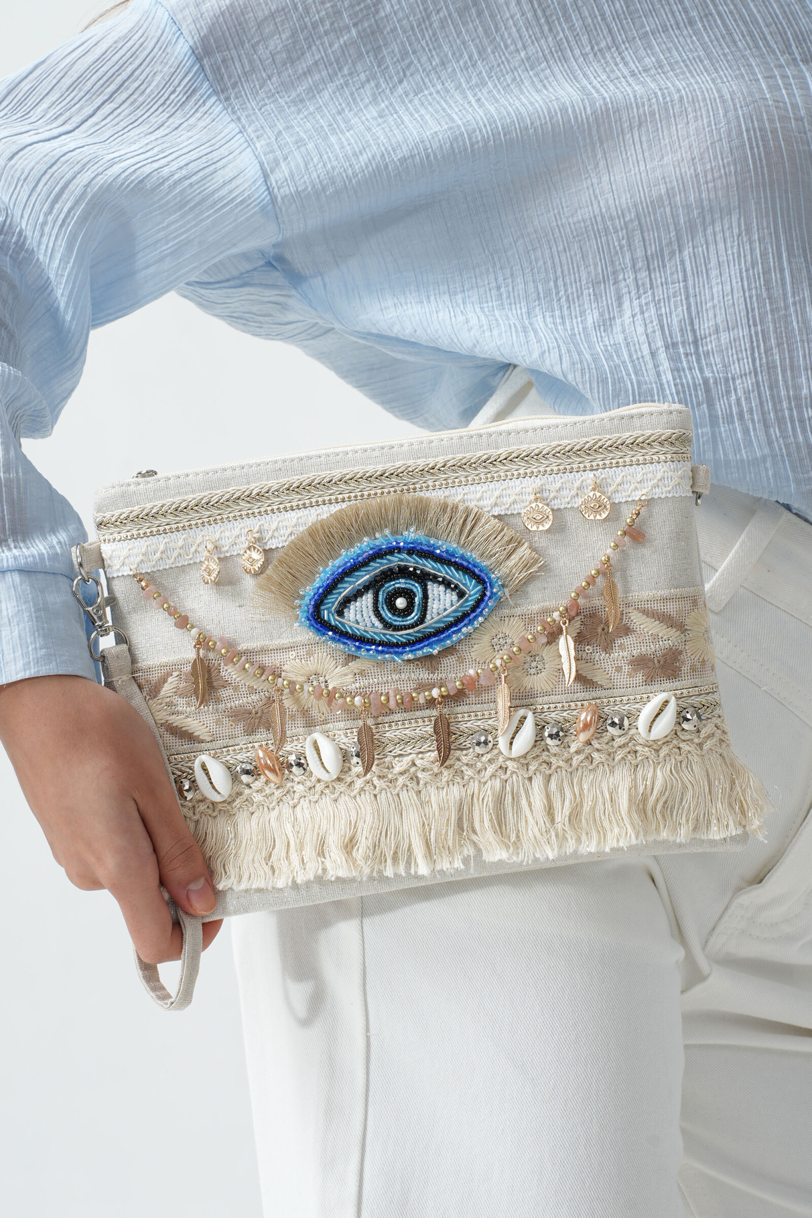 Wholesaler Phanie Mode (Phanie accessories) - Bohemian eye pocket with shoulder strap and Hanse