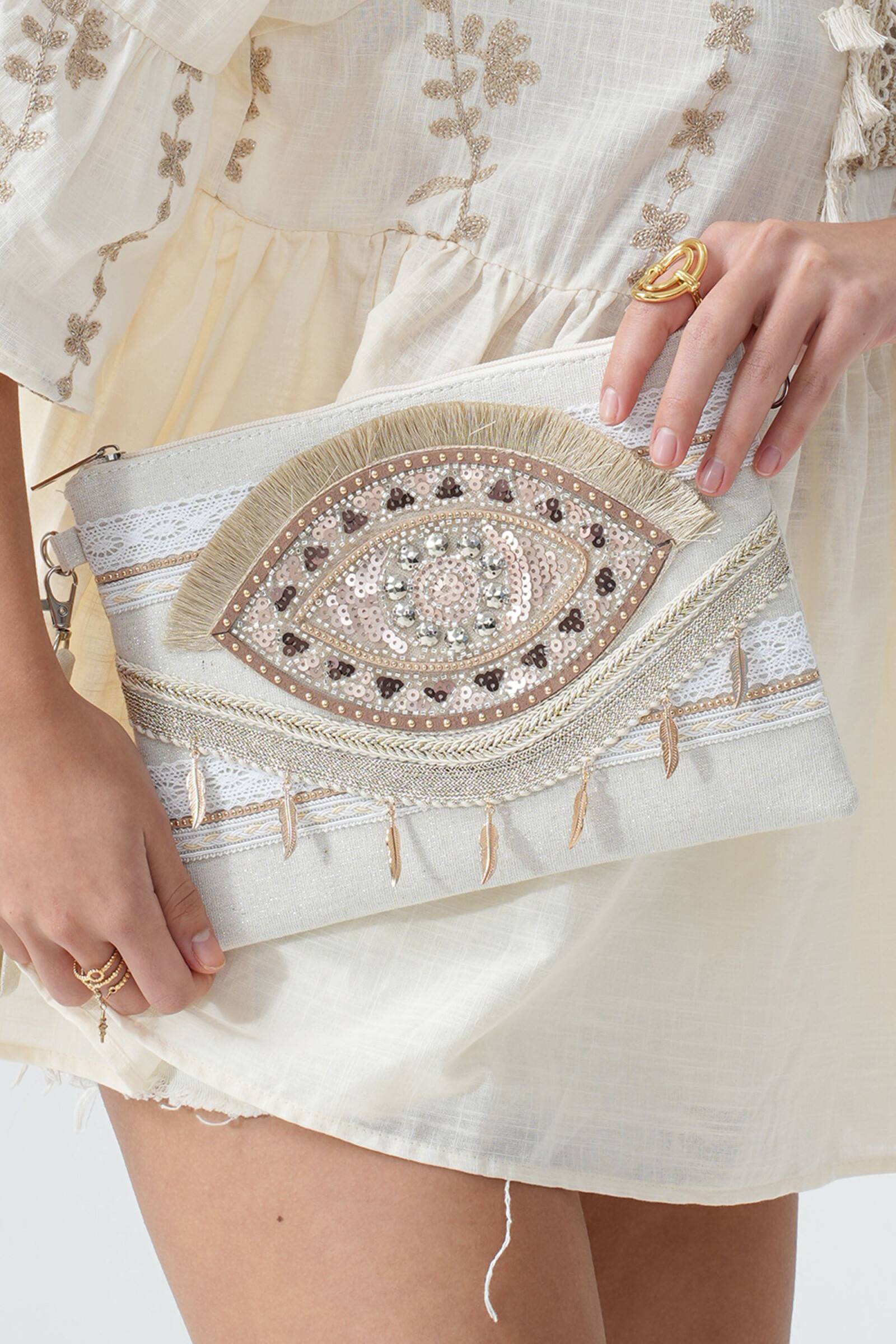 Großhändler Phanie Mode (Phanie accessories) - Böhmische Tasche mit Griff und Schulter