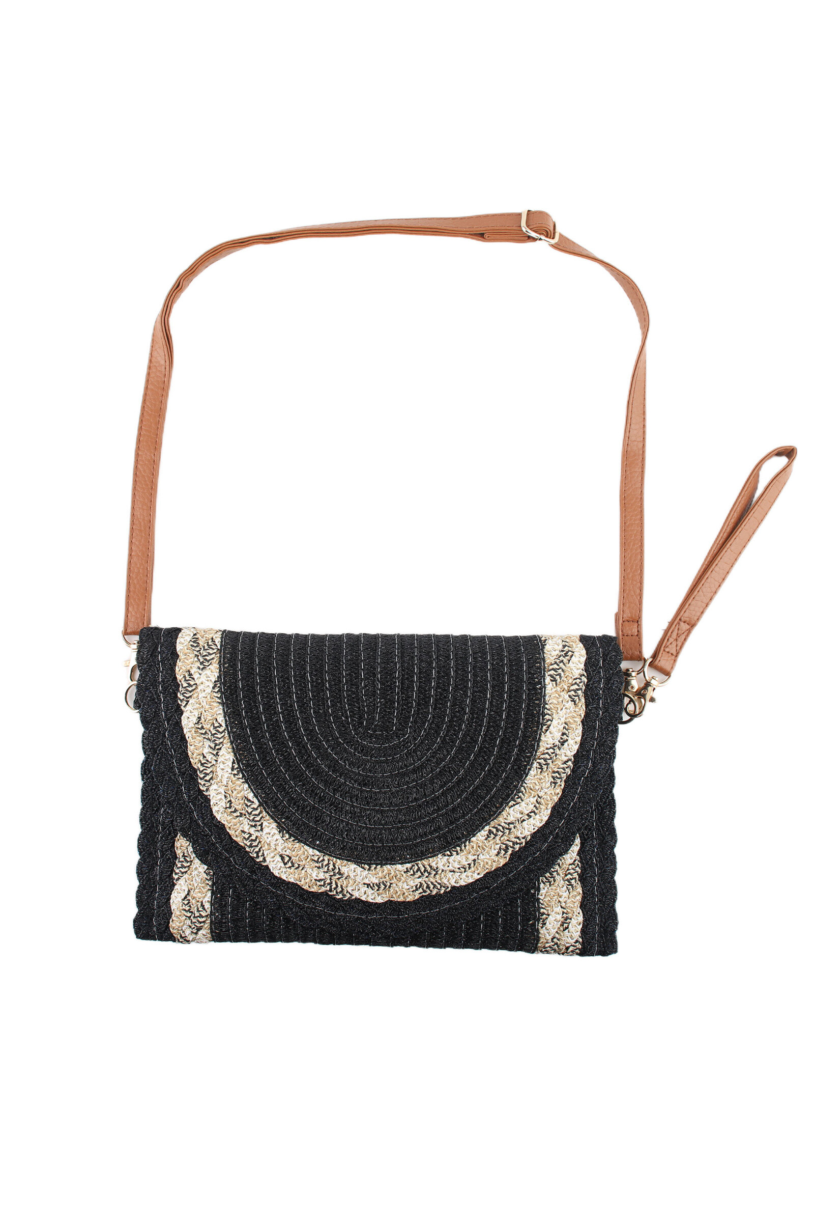 Wholesaler Phanie Mode (Phanie accessories) - Lurex pocket and flap paper with Hanse and shoulder strap