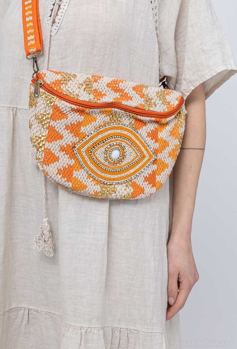Wholesaler Phanie Mode (Phanie accessories) - Beaded eye motif fanny pack