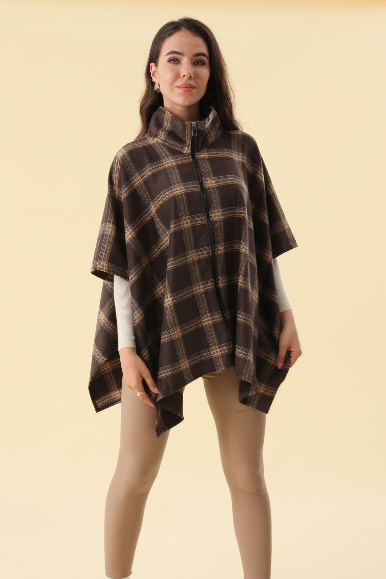 Grossiste Phanie Mode (Phanie accessories) - Poncho à carreaux