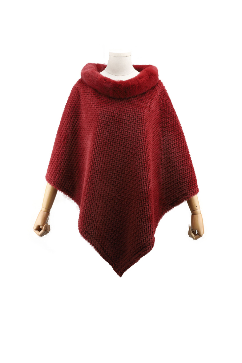 Grossiste Phanie Mode (Phanie accessories) - Poncho à col en fausse fourrure