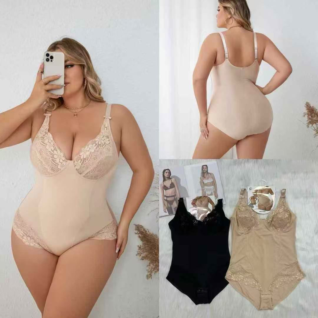 Grossiste PHENIX ROUGE - BODY GRANDE TAILLE POUR FEMME