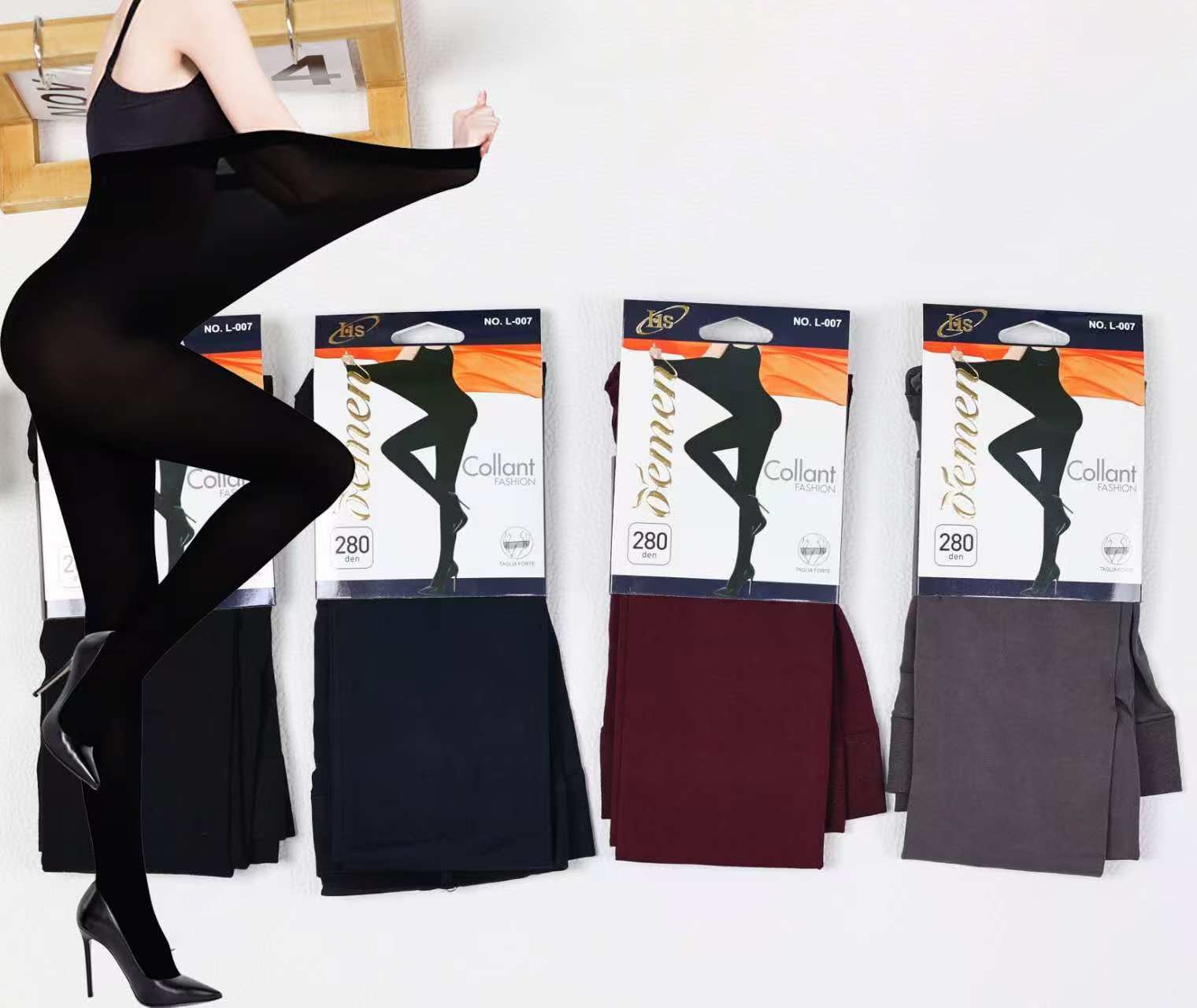 Mayorista PHENIX ROUGE - Pantimedias de mujer 280 DEN elásticas