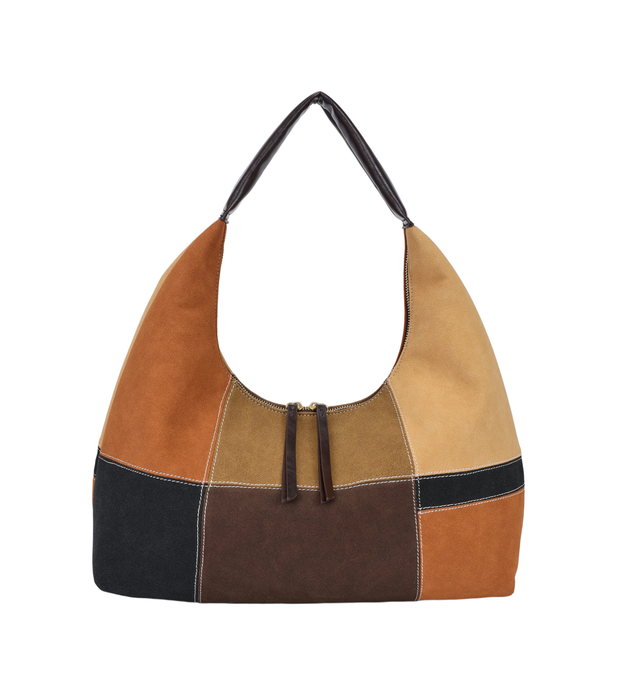 Wholesaler PHIL - Women's Patchwork Suede Effect Tote