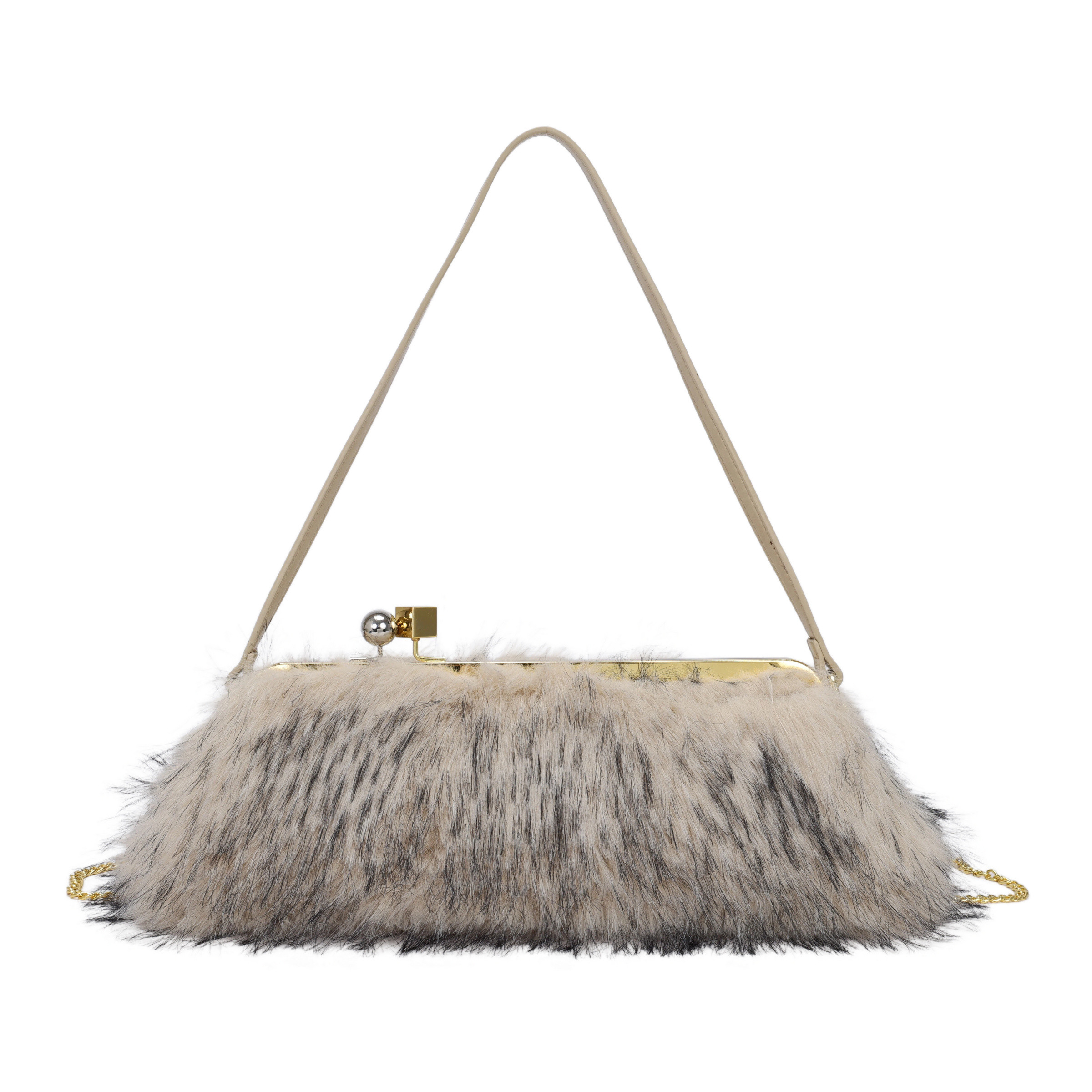 Grossista PHIL - Borsa a Spalla in Ecopelliccia con Chiusura Clic Clac