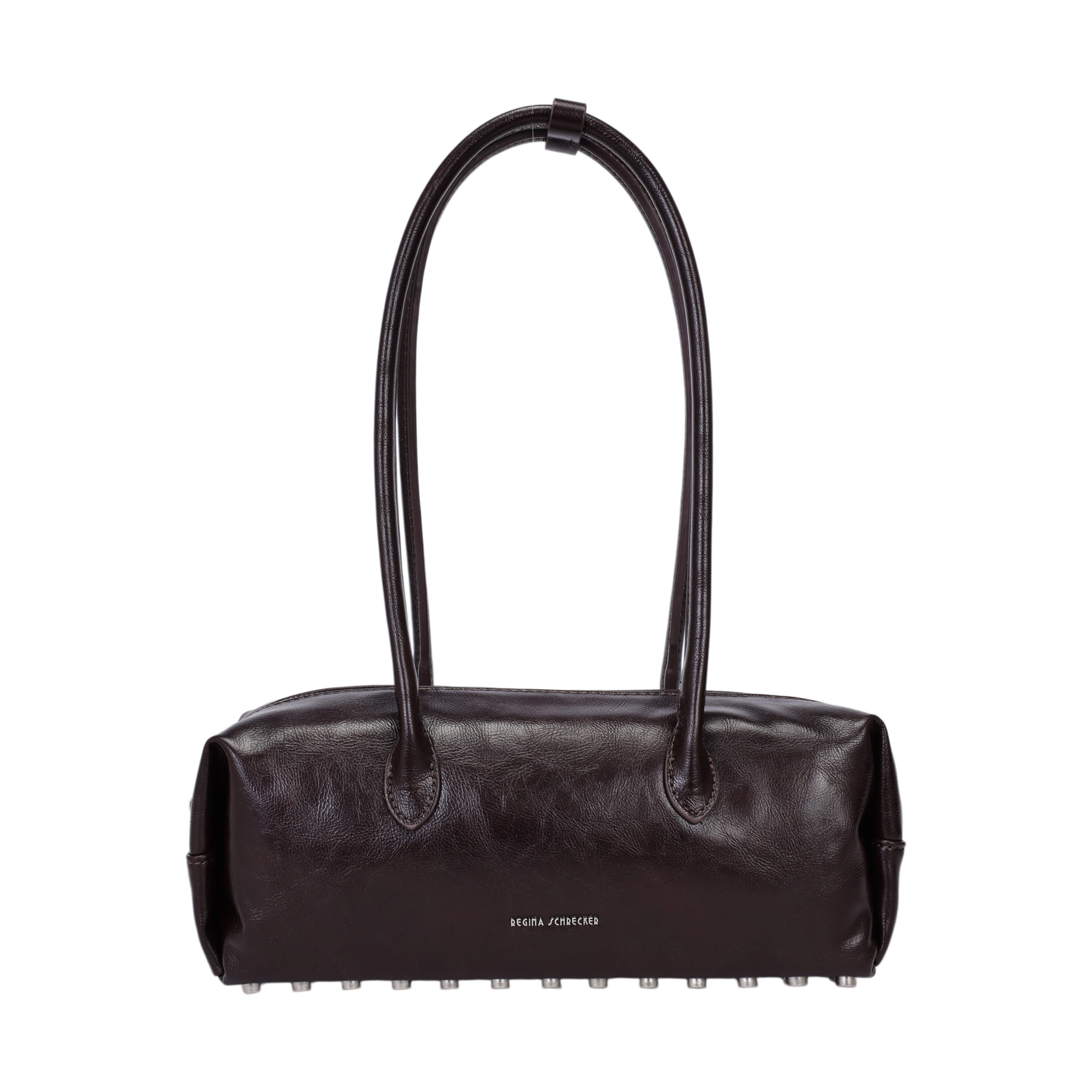 Wholesaler PHIL - Women's Cylindrical Shoulder Bag in Faux Leather with Studs