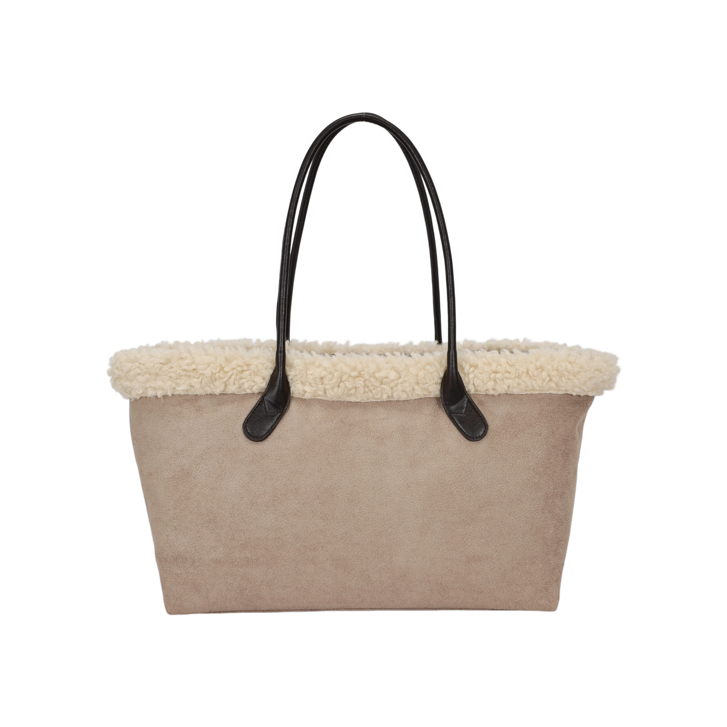 Grossista PHIL - Borsa Shopping Donna Effetto Teddy con Doppi Manici