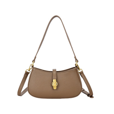 Großhändler PHIL - Kompakte Damen-Hobo-Tasche mit Dekorativem Verschluss und Schulterriemen Großhändler PHIL - Kompakte Damen-Hobo-Tasche mit Dekorativem Verschluss und Schulterriemen