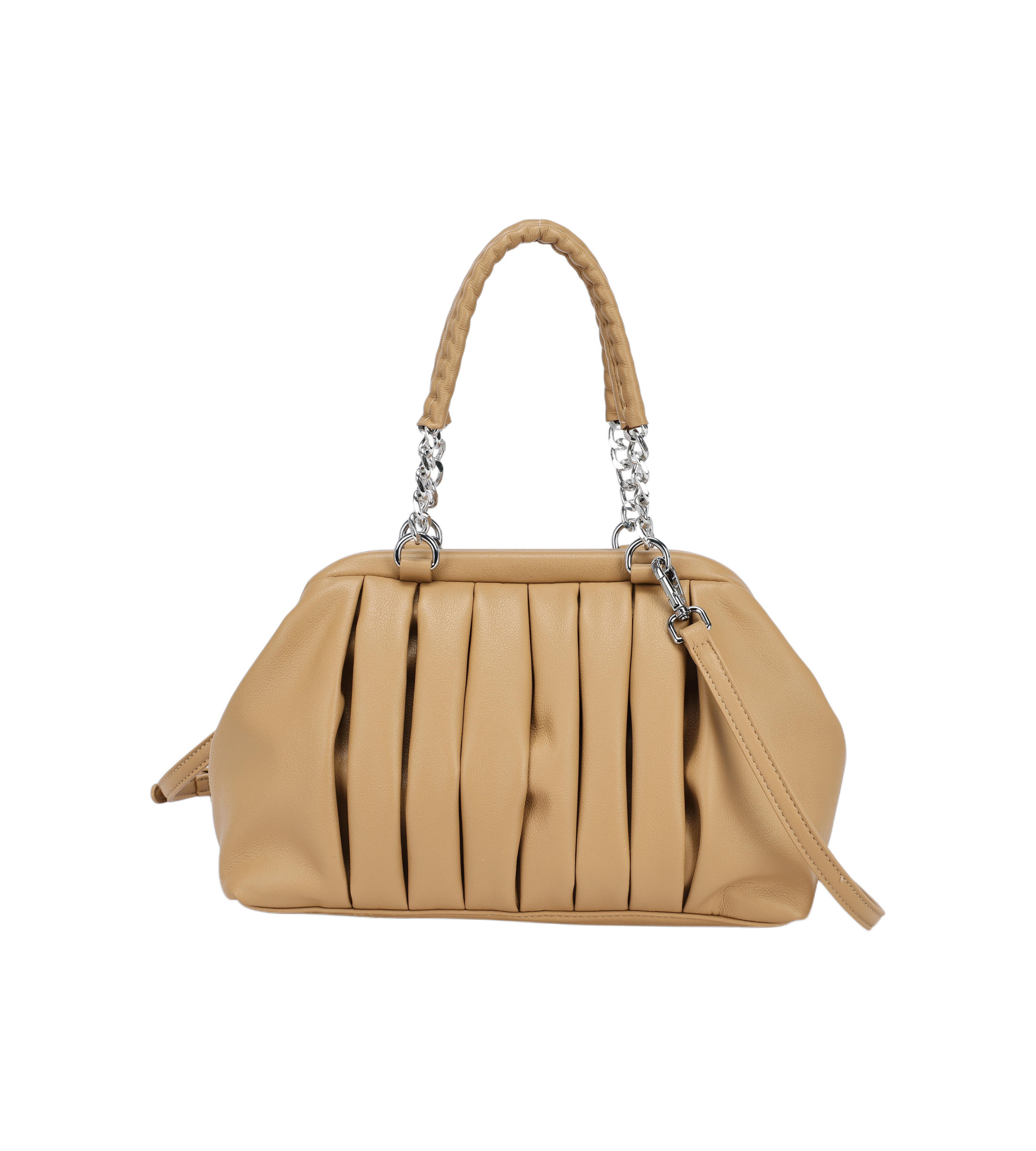 Wholesaler PHIL - Pleated handbag with chain and shoulder strap – elegant modern women's handbag