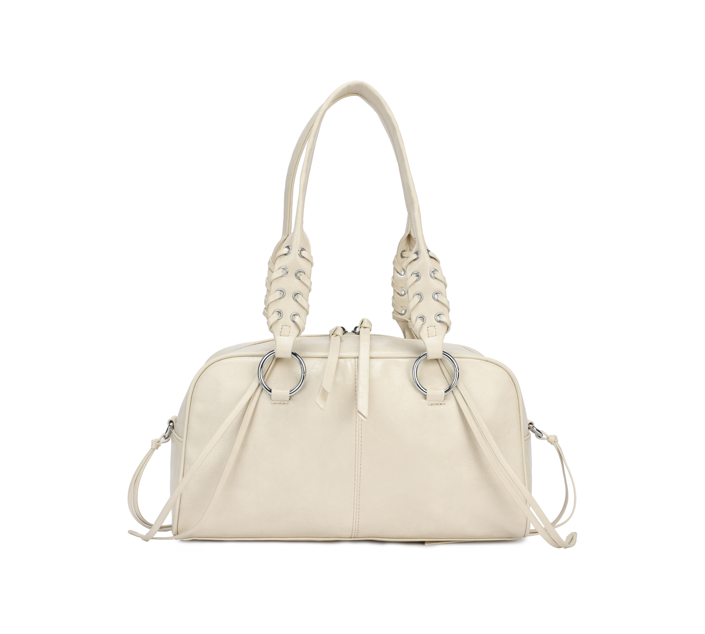 Wholesaler PHIL - Women's handbag with double braided handle and shoulder strap – elegant casual handbag