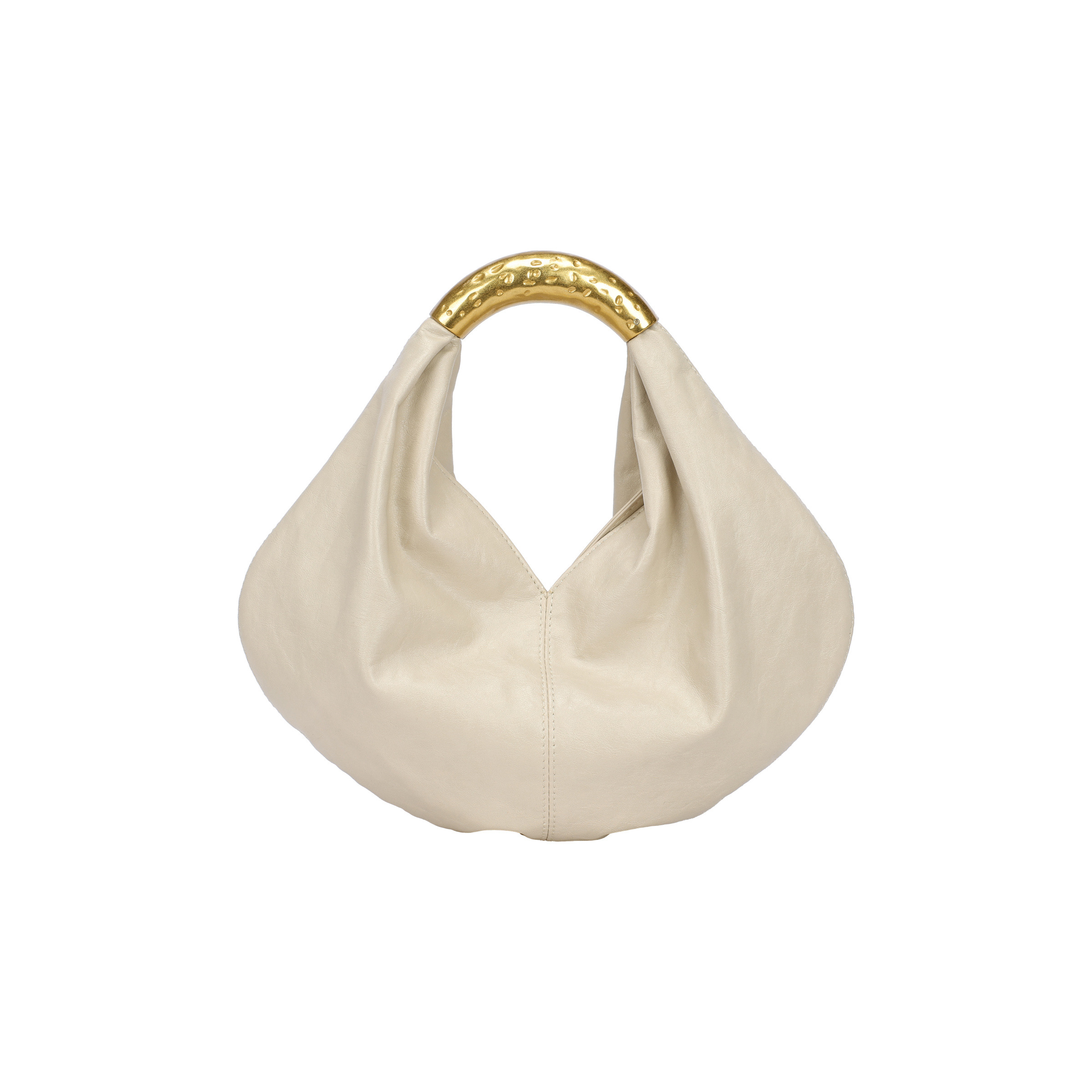 Wholesaler PHIL - Oversized hobo bag with gold rigid handle – soft and elegant women's handbag