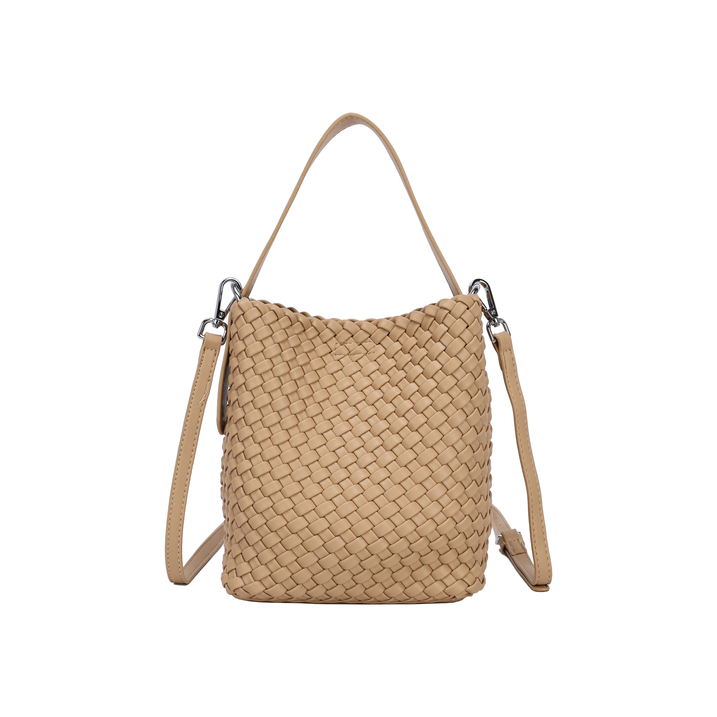 Wholesaler PHIL - Woven bucket bag with shoulder strap – elegant mini women's bucket bag