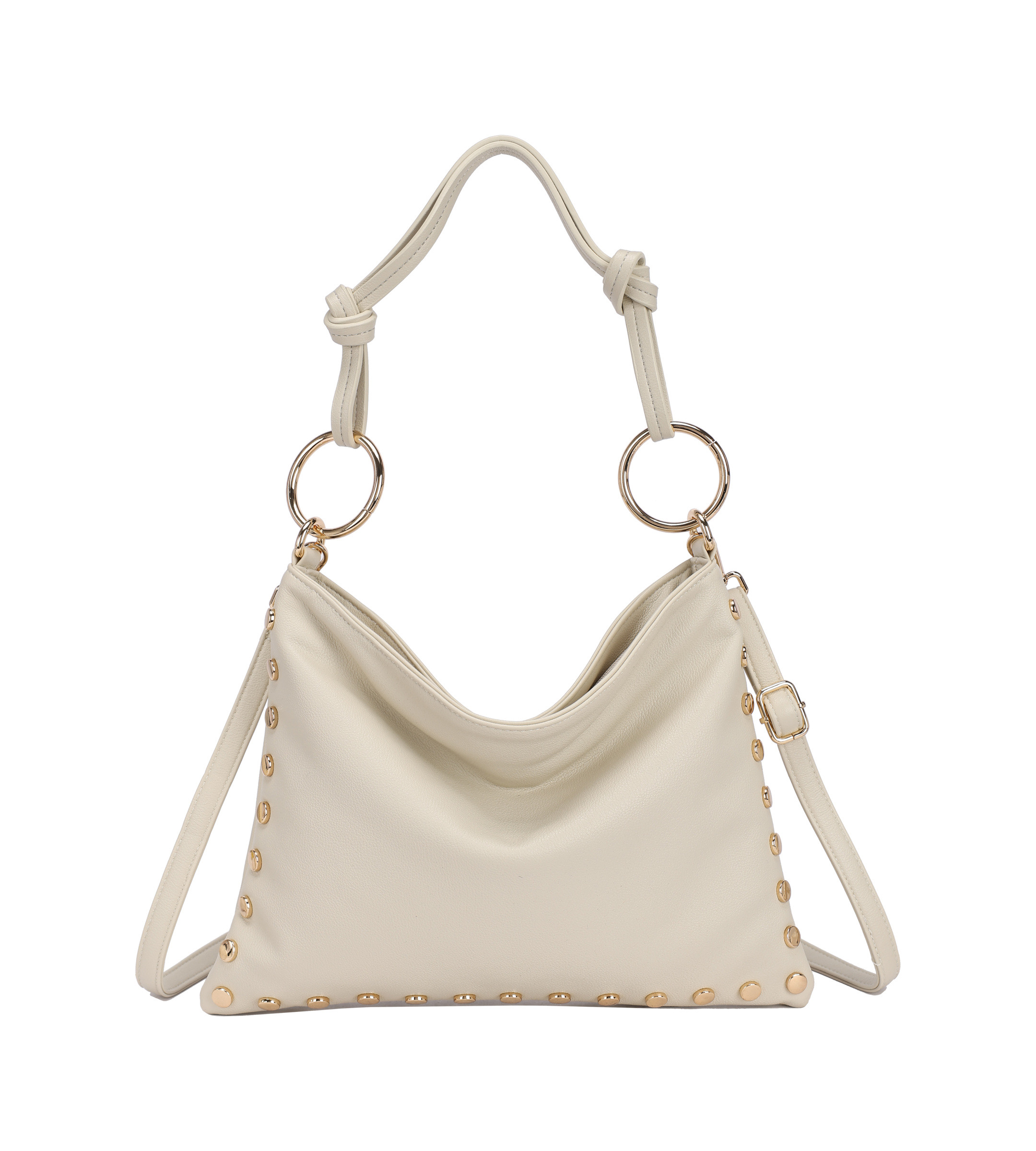 Wholesaler PHIL - Hobo bag with side studs – elegant women's shoulder bag with strap