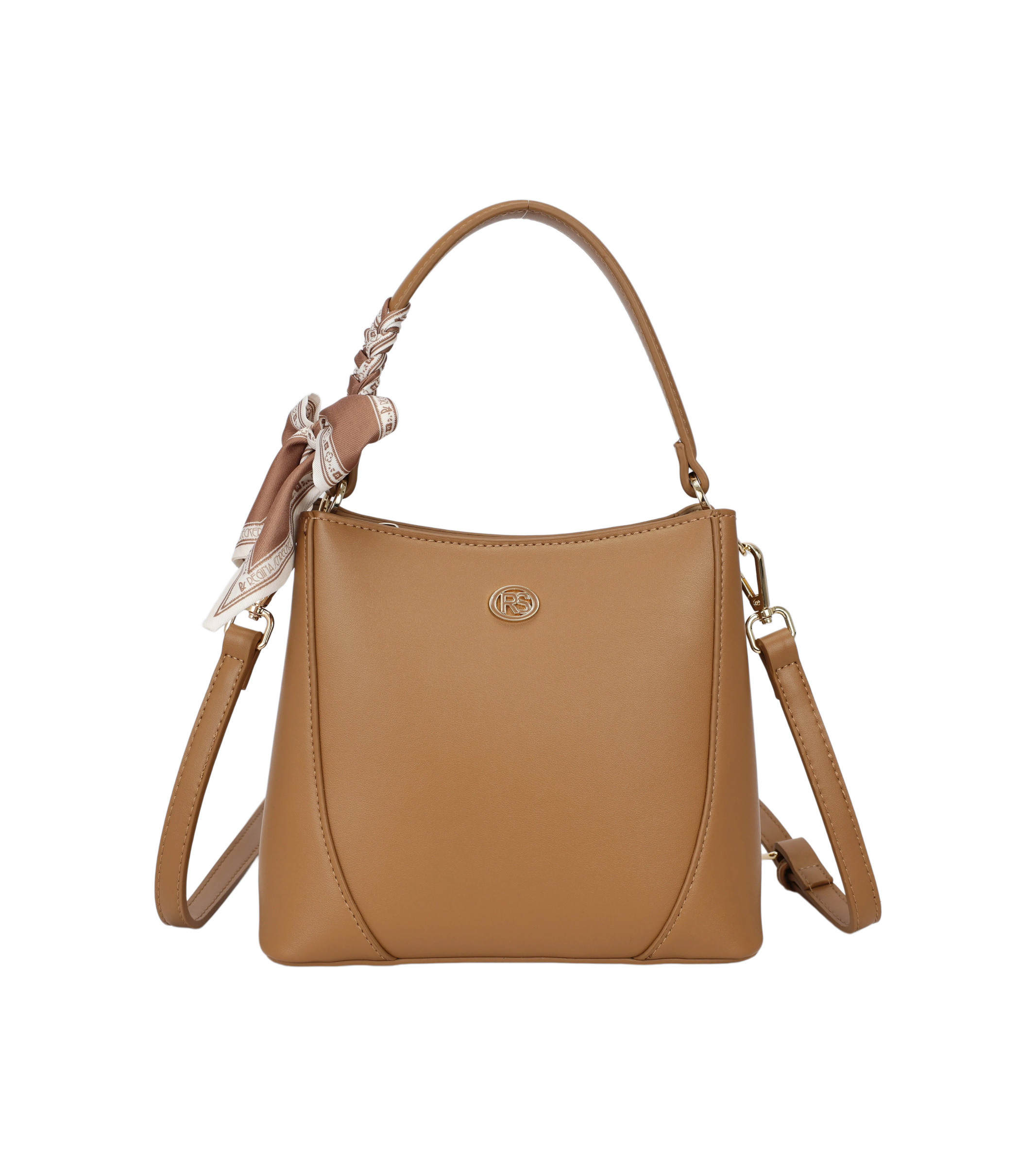 Wholesaler PHIL - Handbag with Shoulder Strap, Decorative Scarf, and Double Compartment