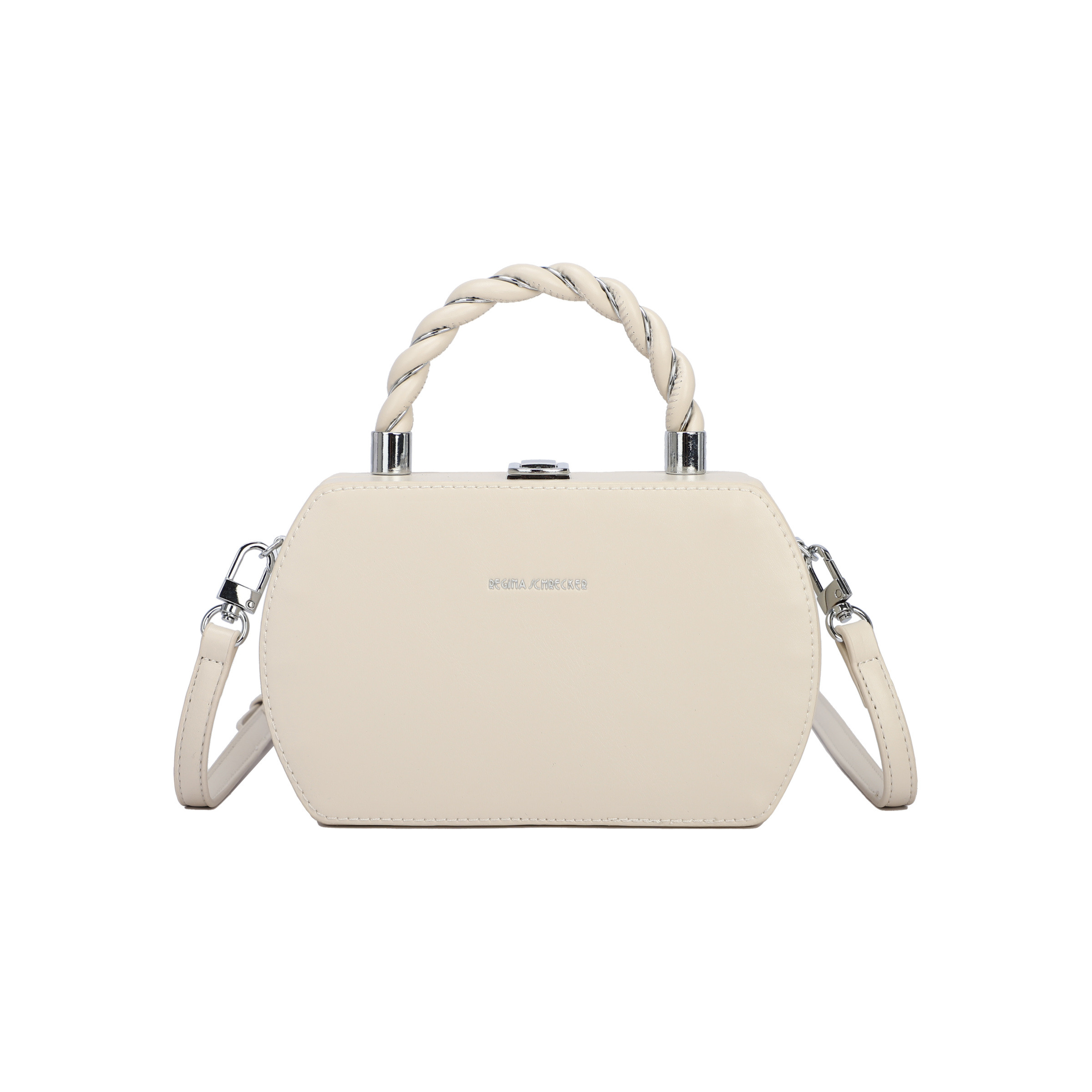 Wholesaler PHIL - Women's mini rigid handbag with braided handle – Elegant modern handbag