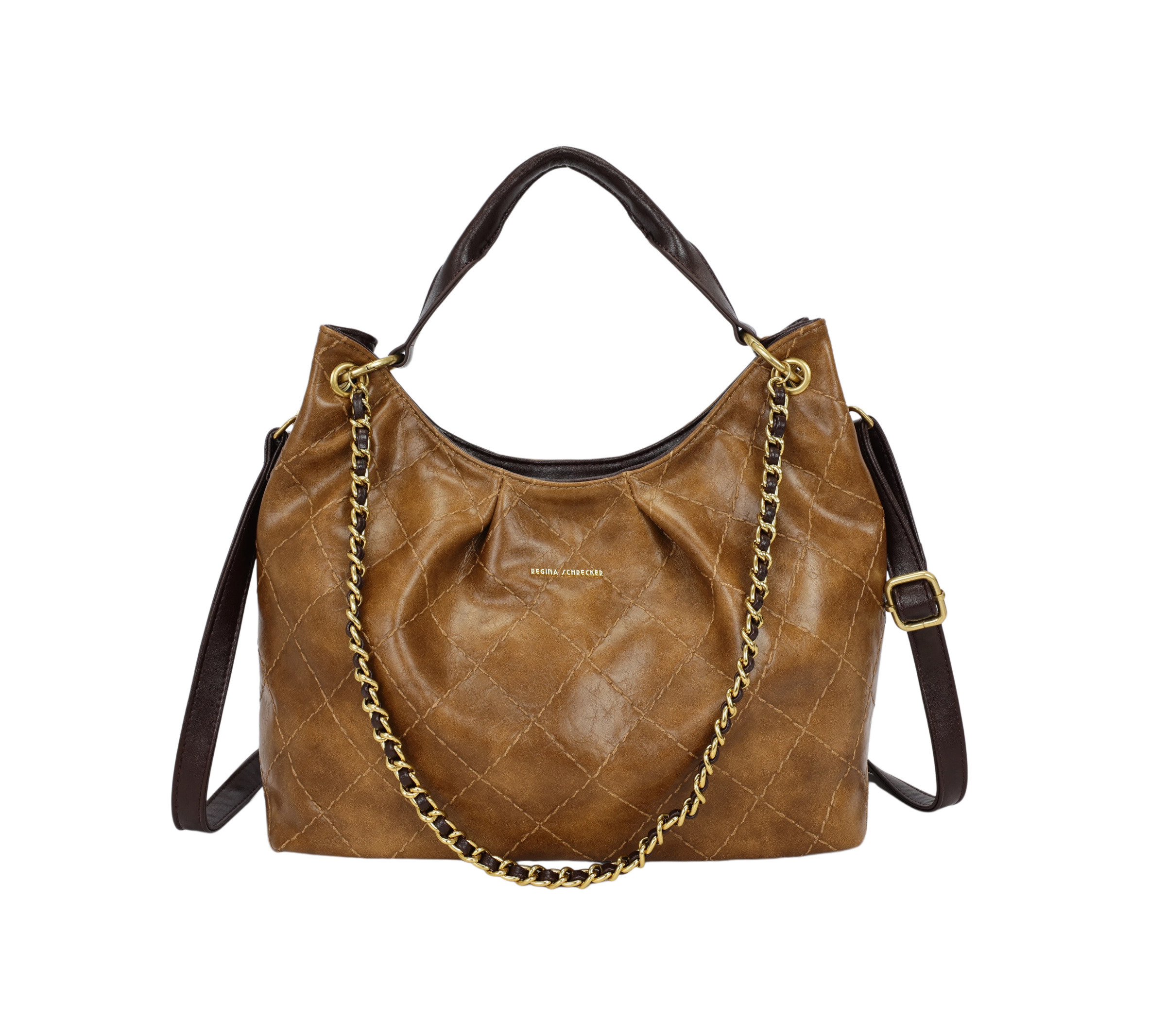 Wholesaler PHIL - Quilted Shopping Bag with Gold Chain and Shoulder Strap