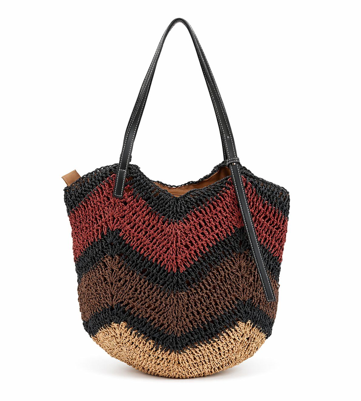 Mayorista PHIL - Bolso shopper mujer trenzado multicolor – Gran bolso de verano estilo boho