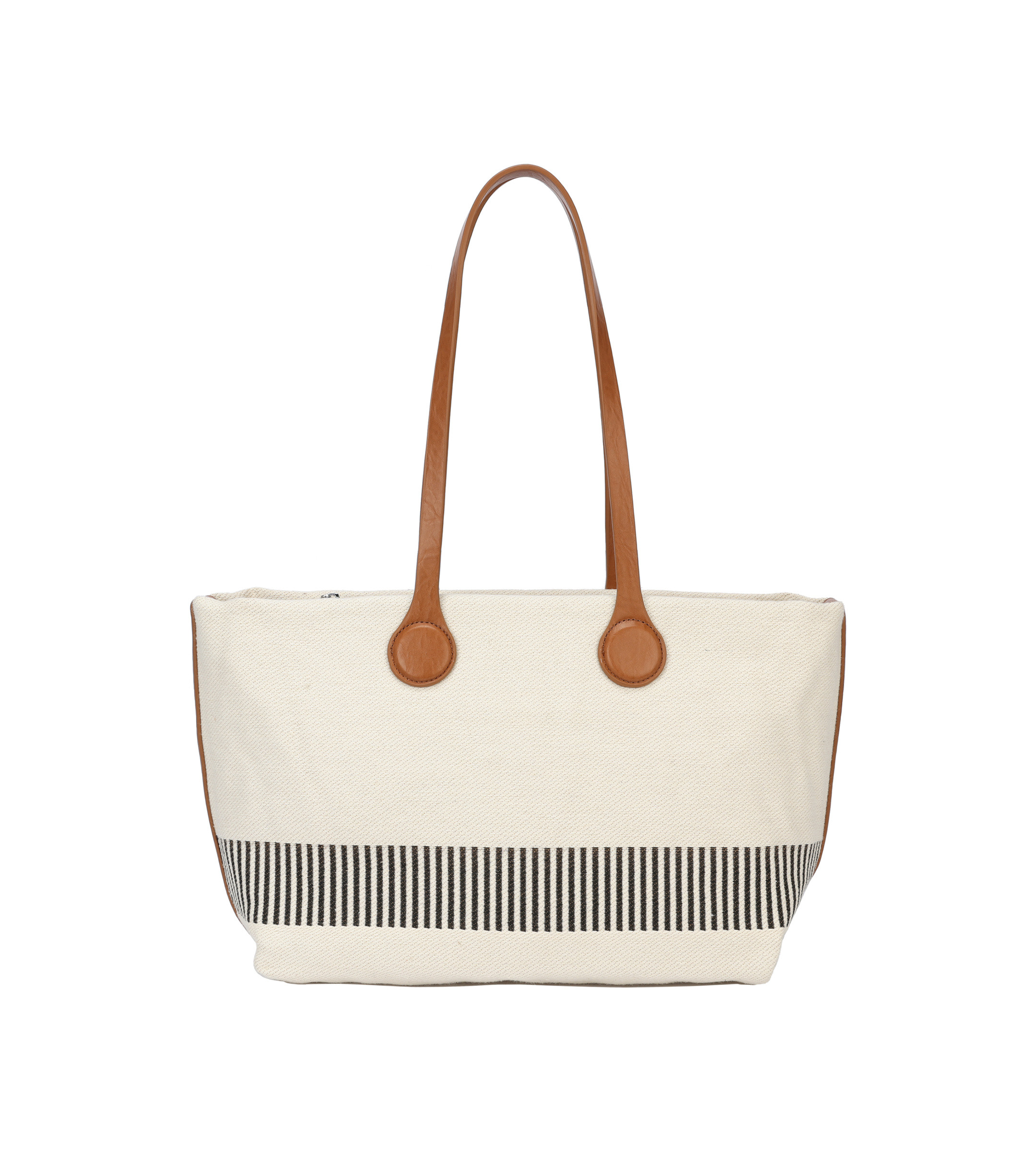 Grossista PHIL - Borsa shopper donna in tessuto effetto paglia con manici lunghi – borsa capiente estiva casual elegante
