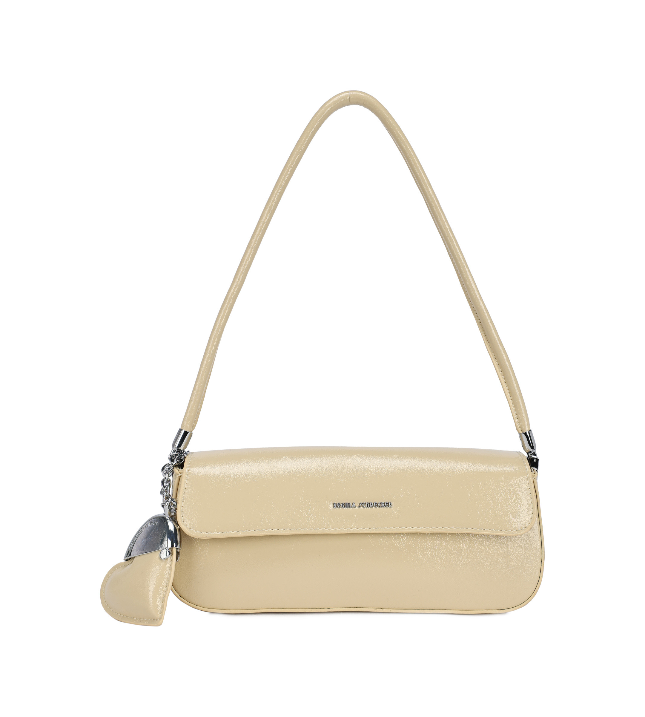 Großhändler PHIL - Baguette-Tasche mit Klappe und Anhänger – elegant minimal