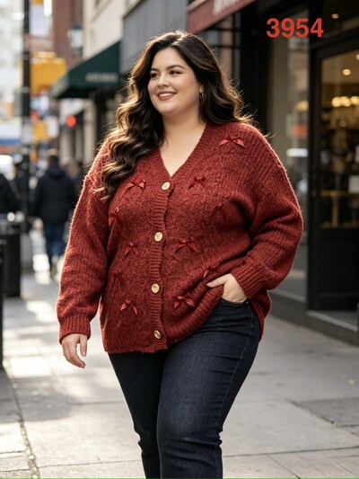 Grossiste PIMENT ROUGE - Grande taille gilets Grossiste PIMENT ROUGE - Grande taille gilets