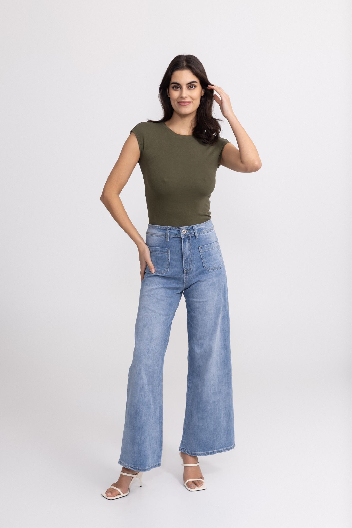 Wholesaler Place du jour - Wide jeans with small pockets