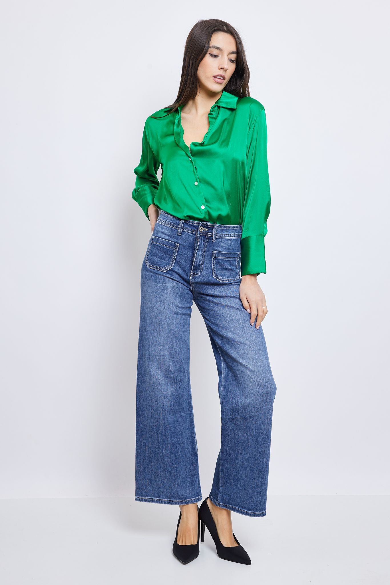 Wholesaler Place du jour - Wide jeans with small pockets