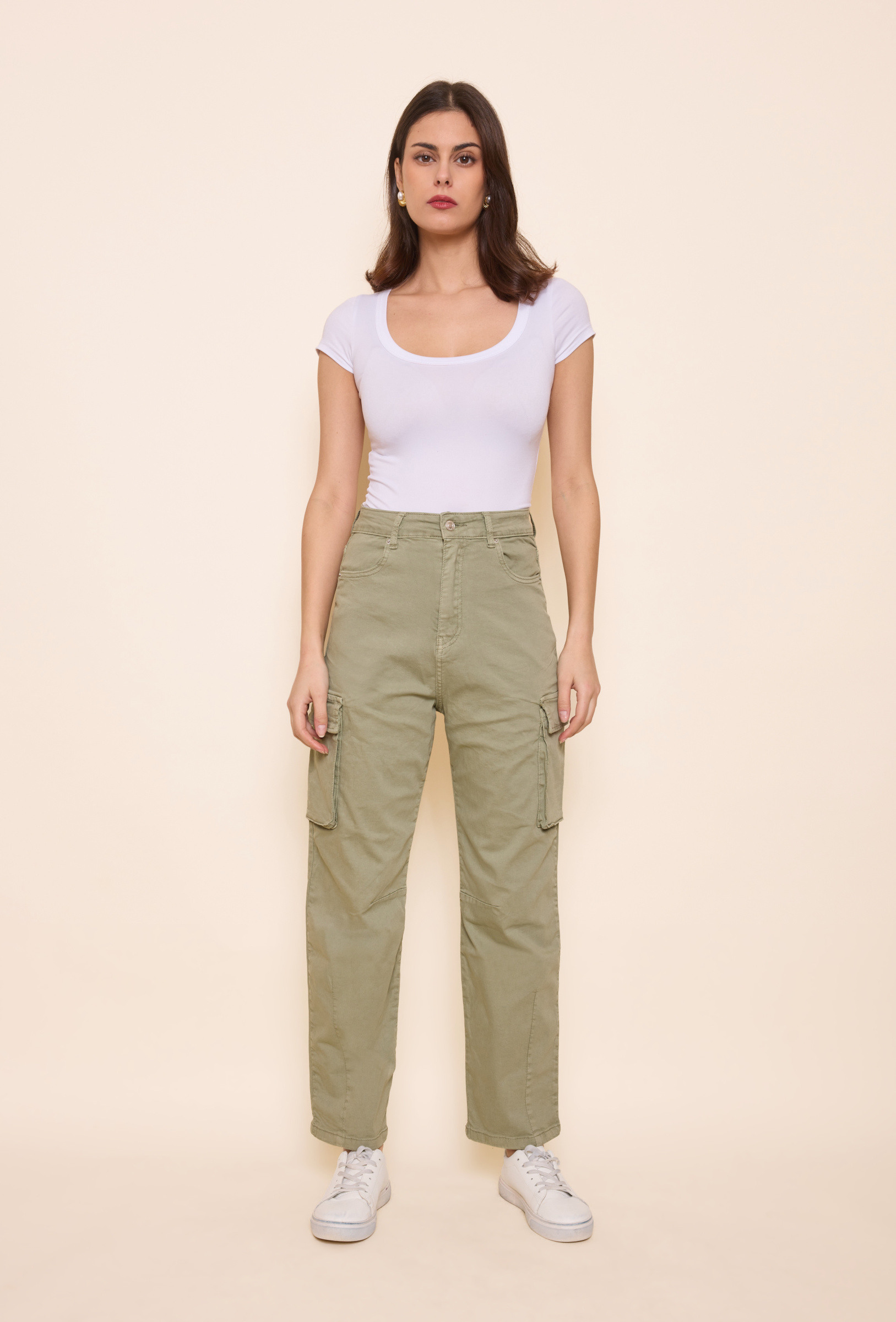 Mayorista Place du jour - Pantalones Cargo Globo Caqui