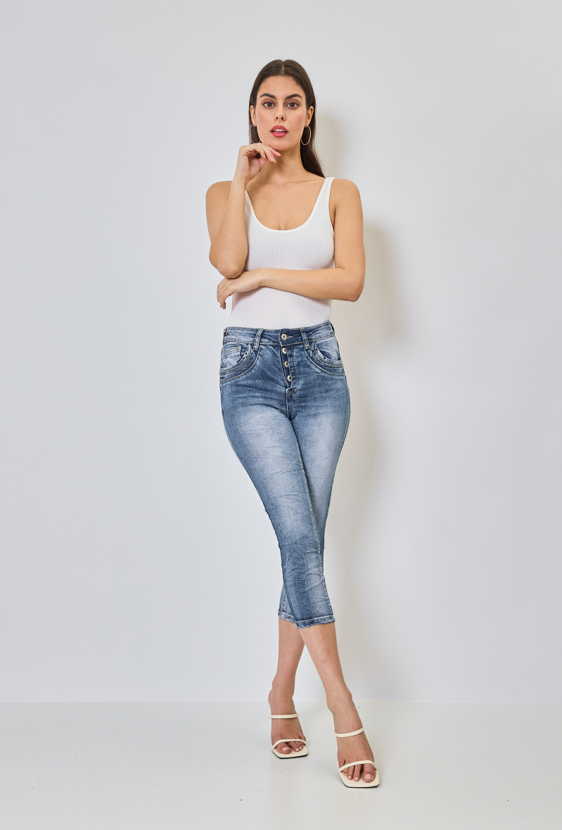 Wholesaler Place du jour - Cropped pants in denim
