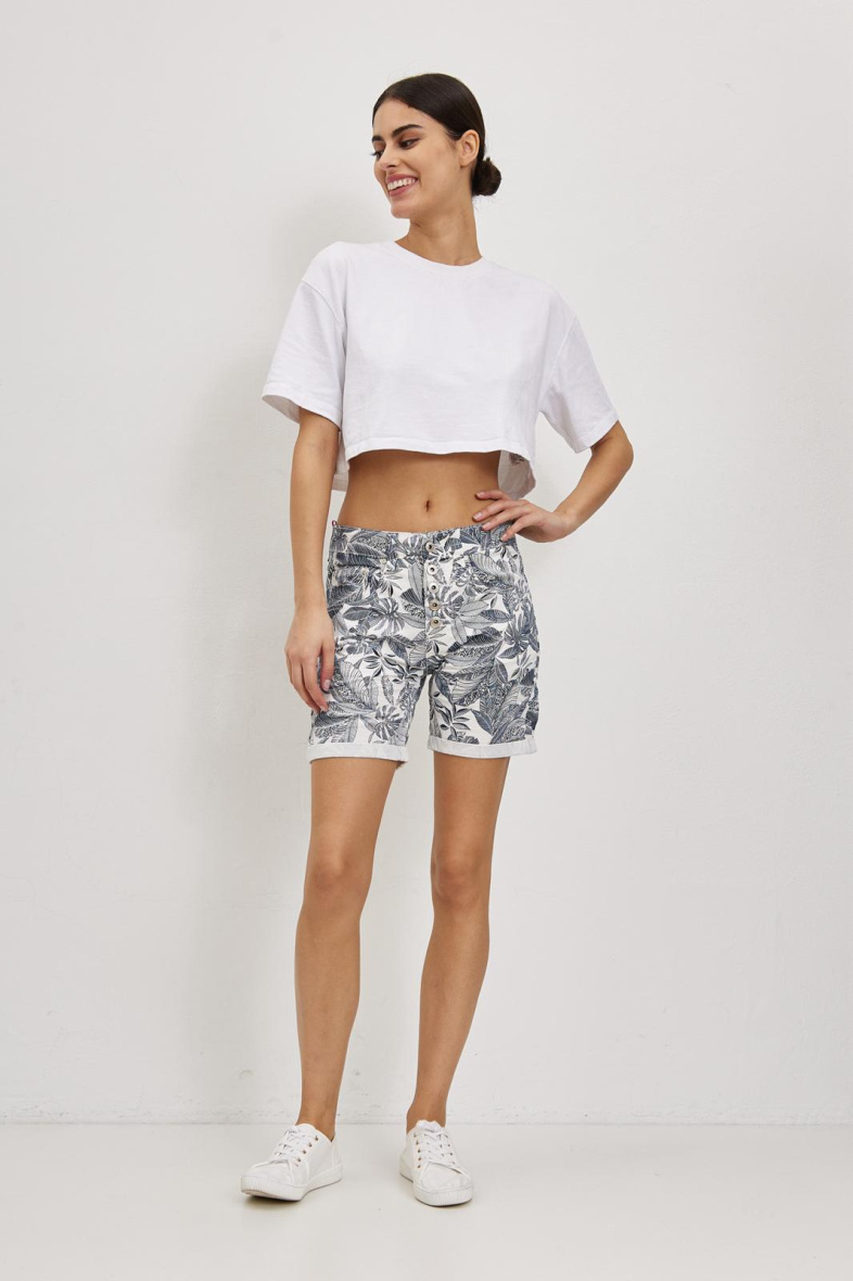 Wholesaler Place du jour - Leaf print shorts
