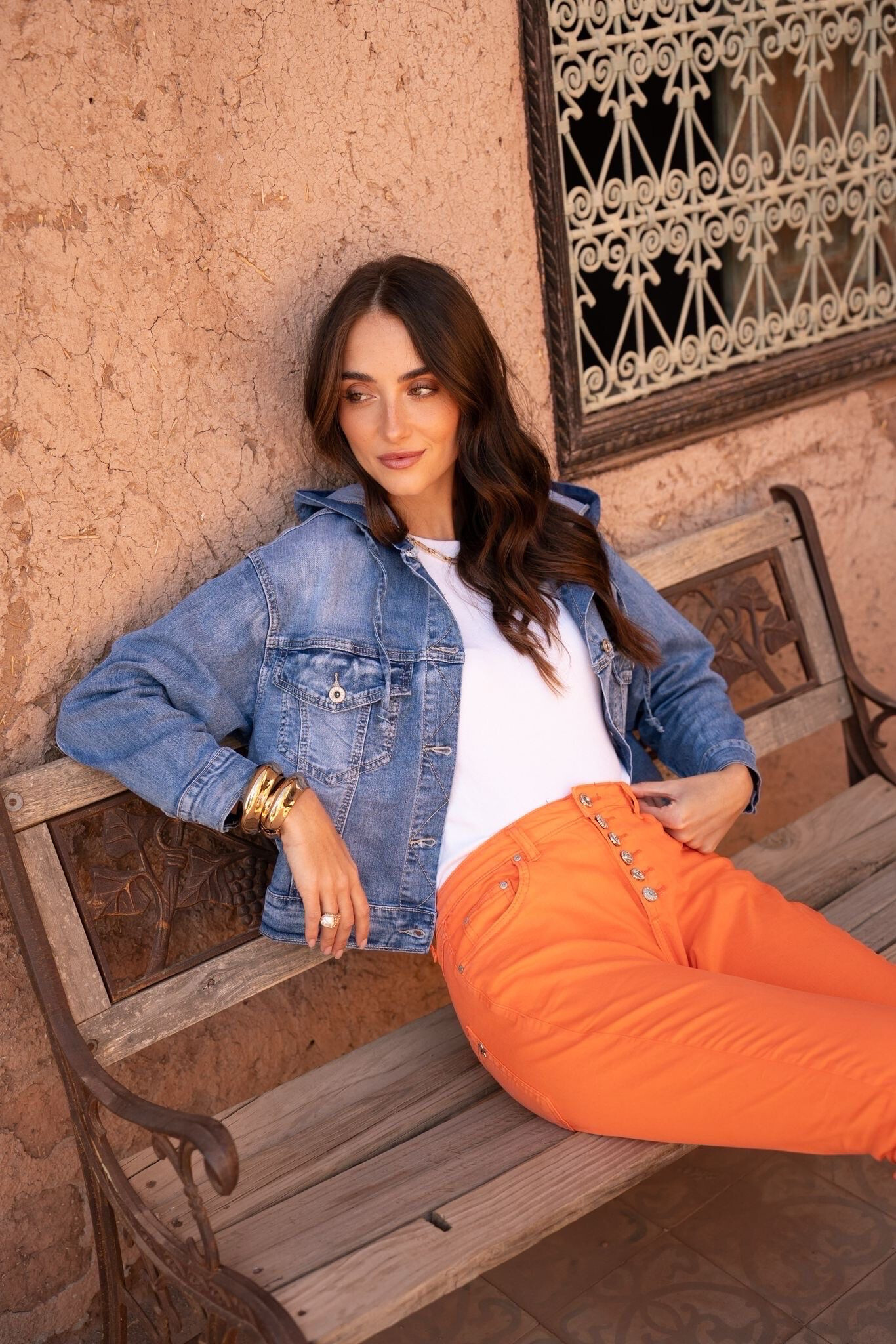 Grossiste Place du jour - Veste en jeans à capuche