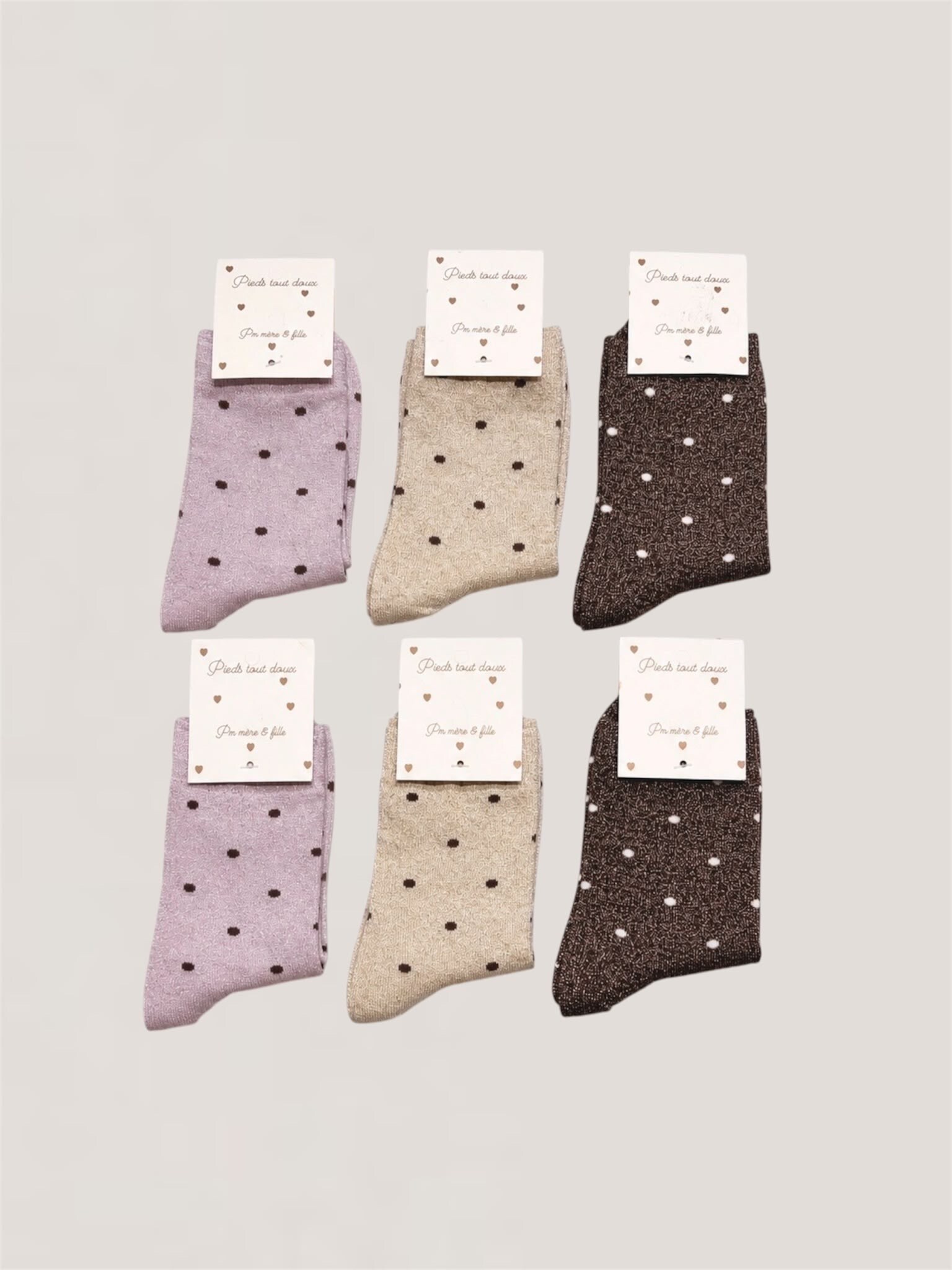 Mayorista PM Mère & Fille - Calcetines de mujer con lunares multicolores