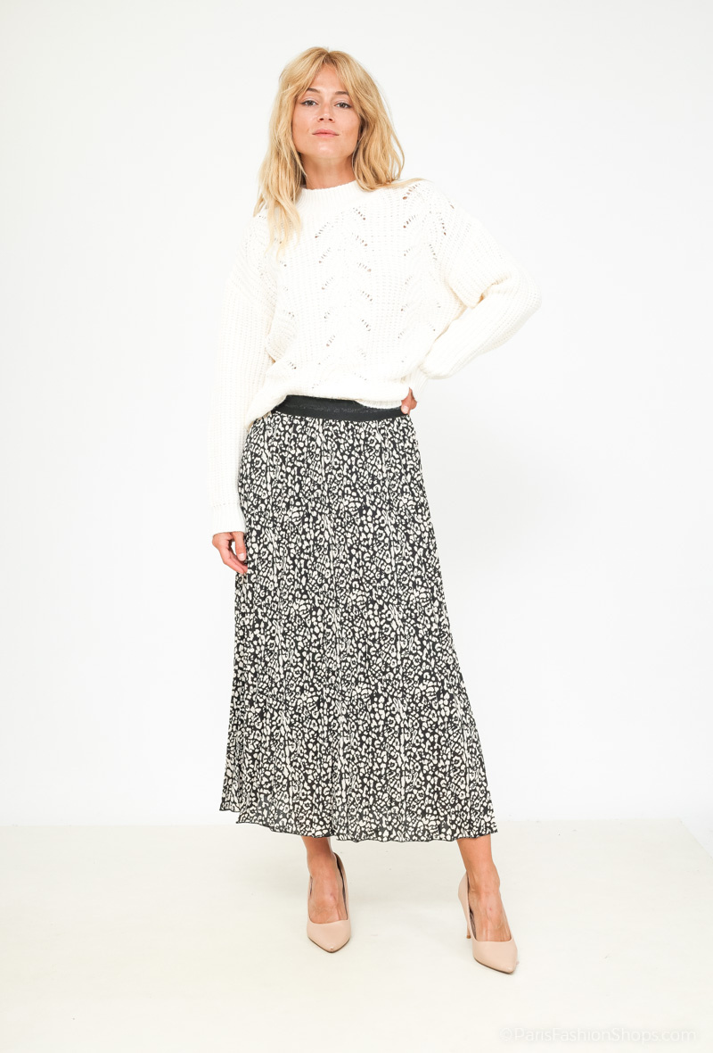Wholesaler PM Mère & Fille - Pleated skirt with sequined waistband