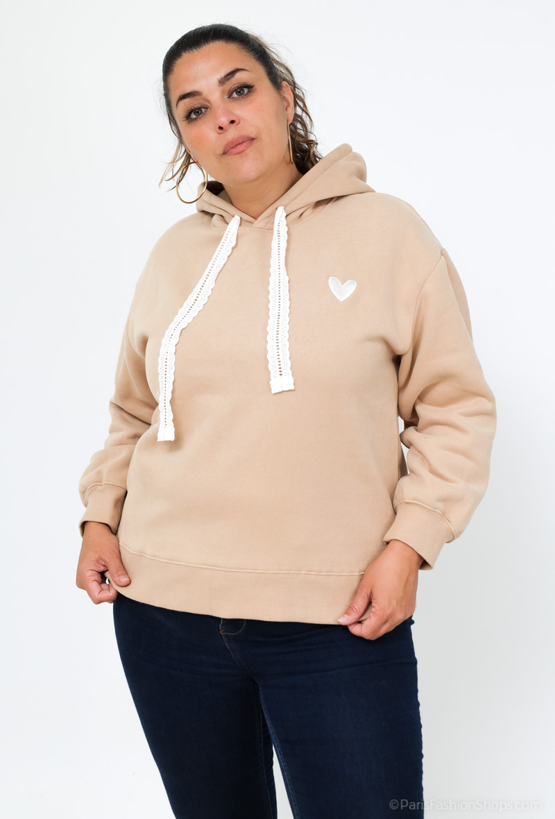 Grossiste PM Mère & Fille - Sweat à capuche avec broderie