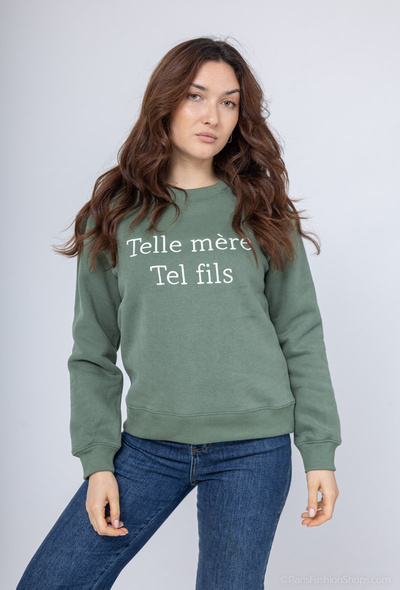 Grossiste PM Mère & Fille - Sweat col rond avec inscription "telle mère tel fils" Grossiste PM Mère & Fille - Sweat col rond avec inscription "telle mère tel fils"