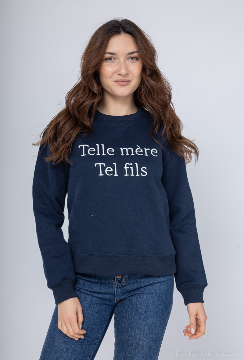 Wholesaler PM Mère & Fille - Round neck sweatshirt with “like mother like daughter” inscription