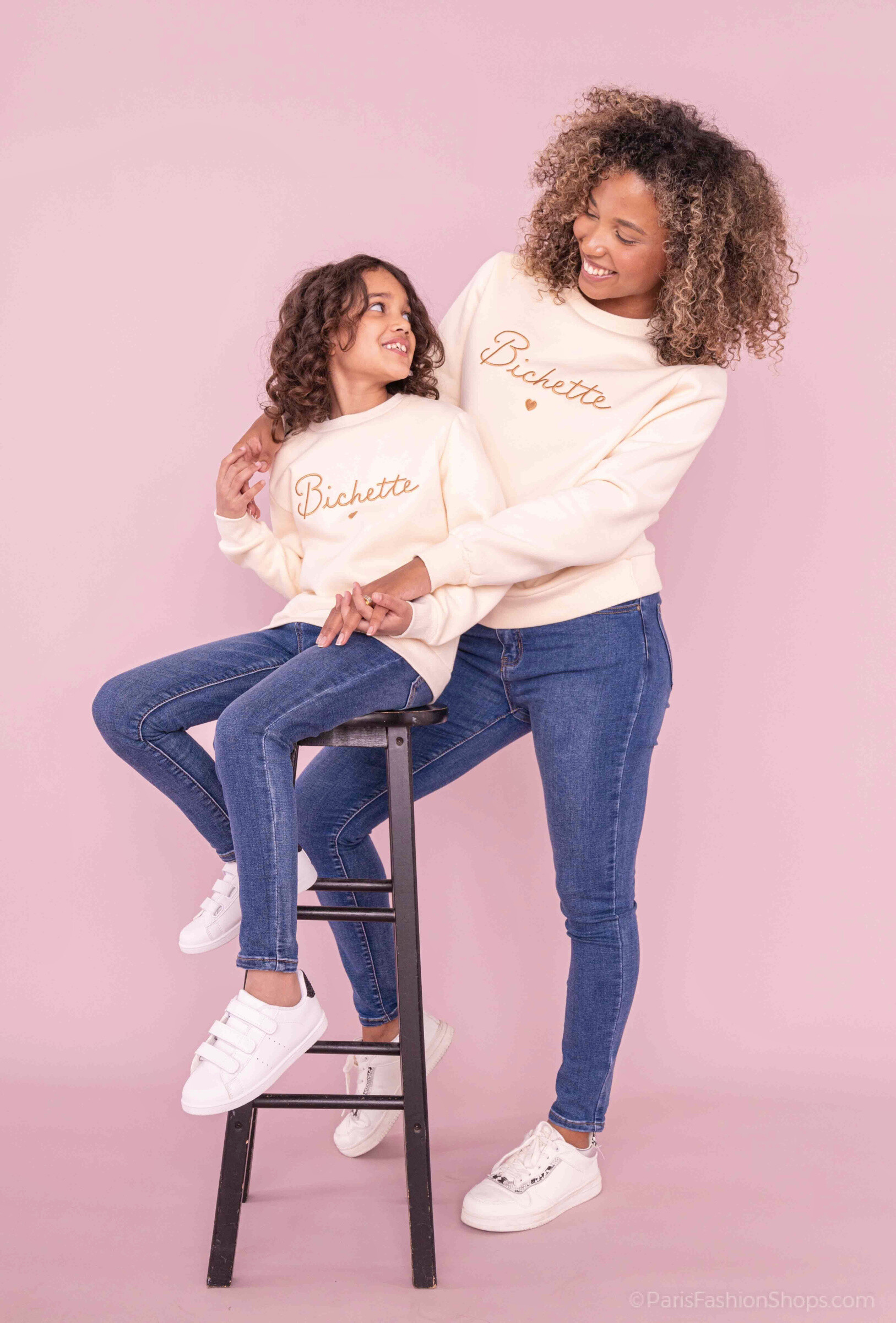 Wholesaler PM Mère & Fille - Hoodie with embroidery