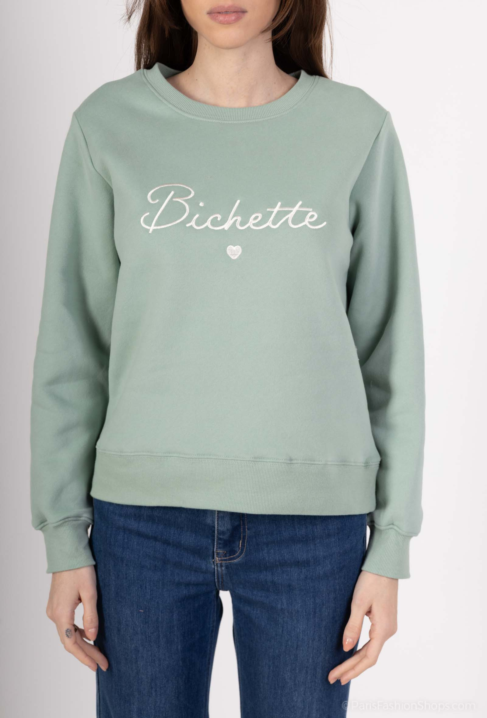 Grossiste PM Mère & Fille - Sweat avec broderie "Bichette"