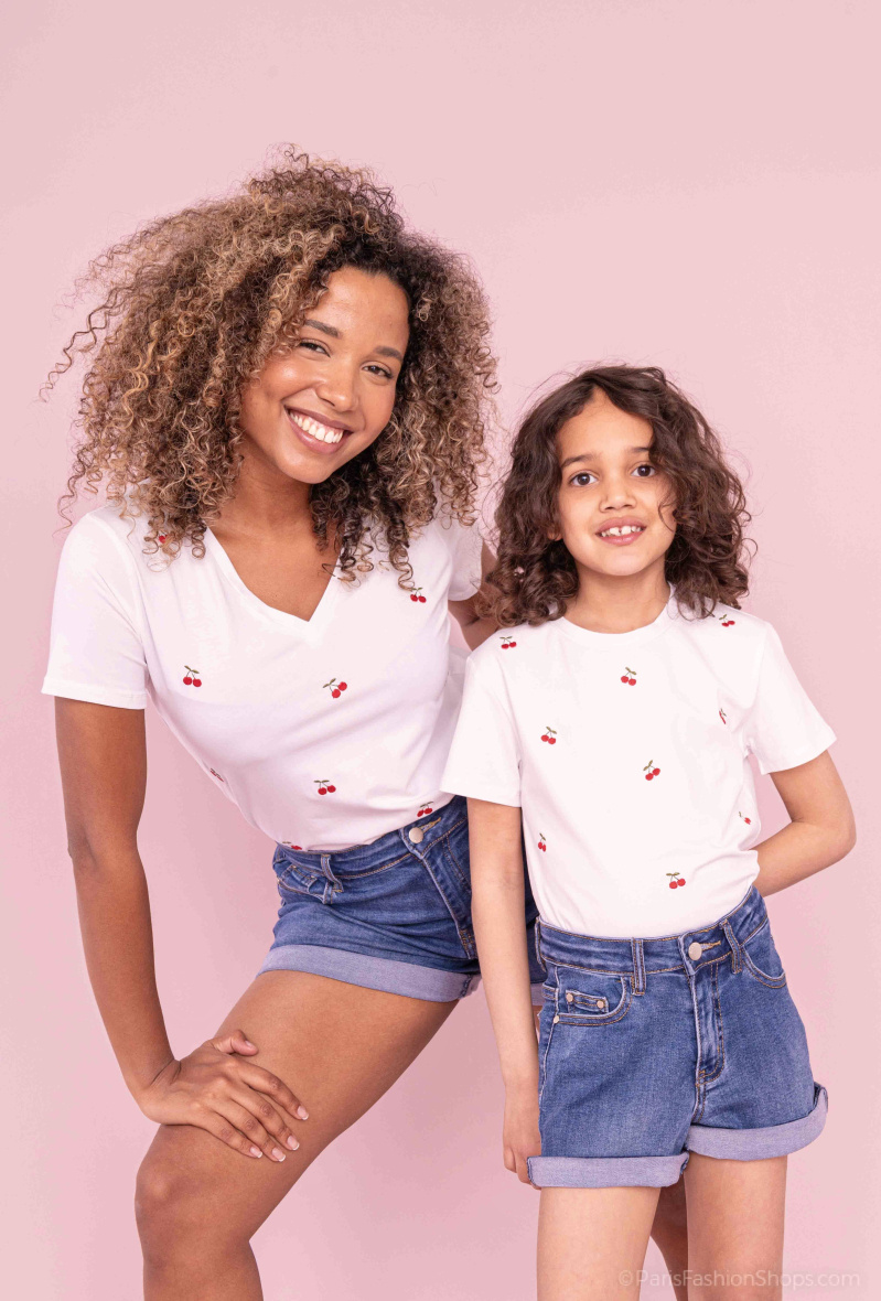Wholesaler PM Mère & Fille - T-shirt with embroidery