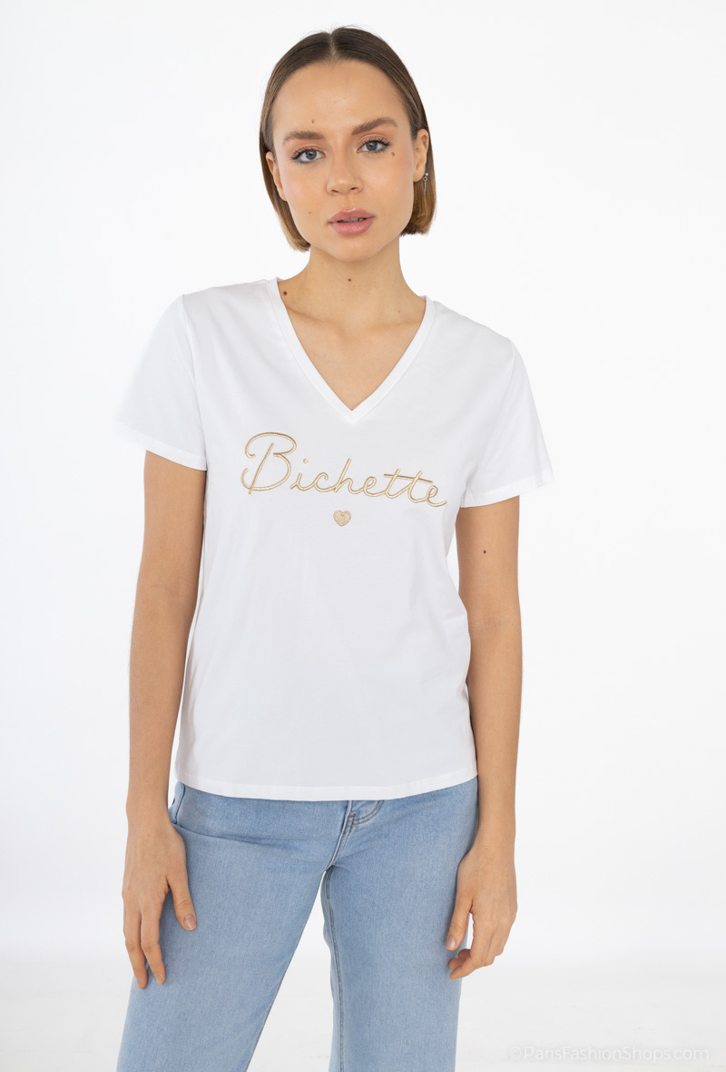 Wholesaler PM Mère & Fille - T-shirt with embroidery